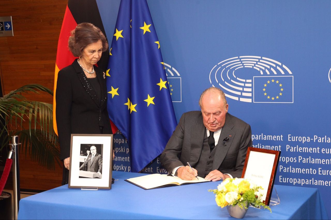 El rey emérito hace unos años en una visita a la Unión Europea.