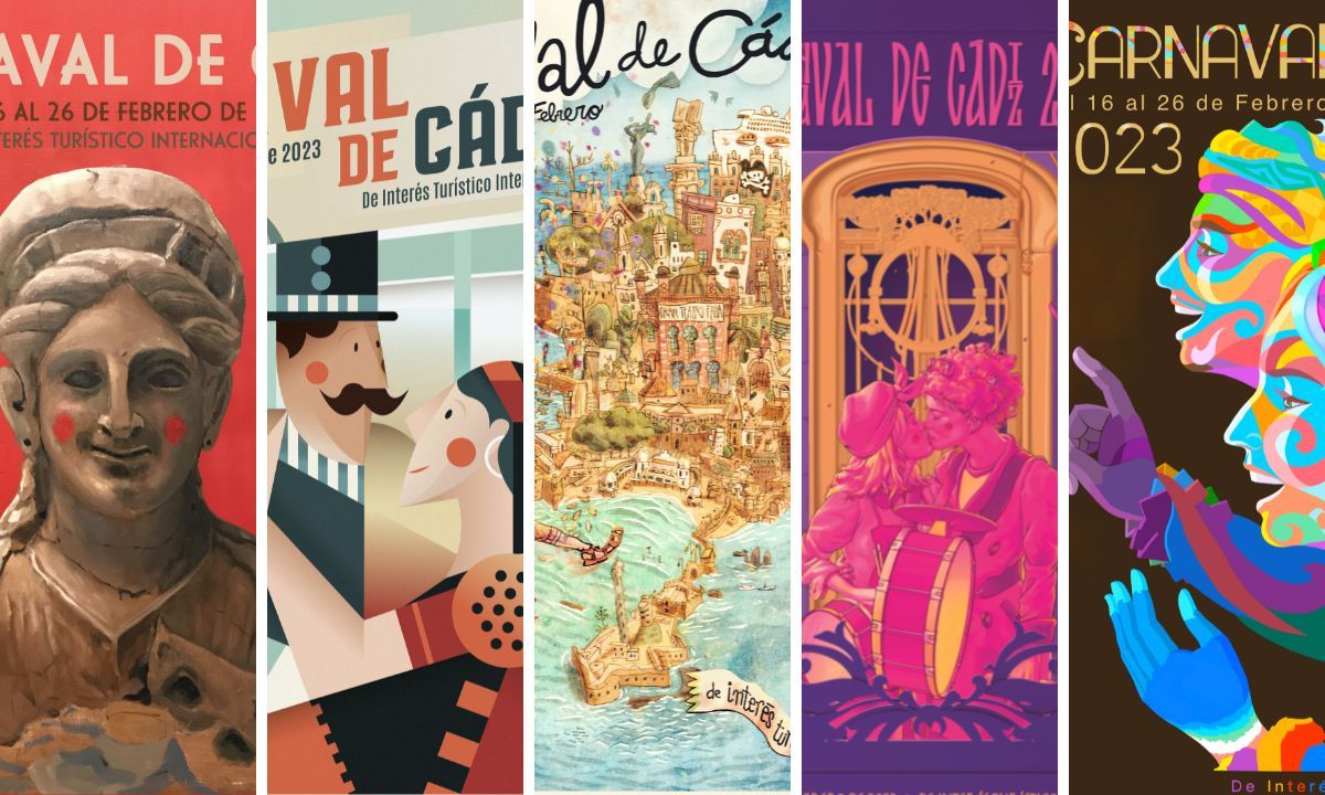 Candidatos del pasado 2023 para ser el cartel del Carnaval de Cädiz.