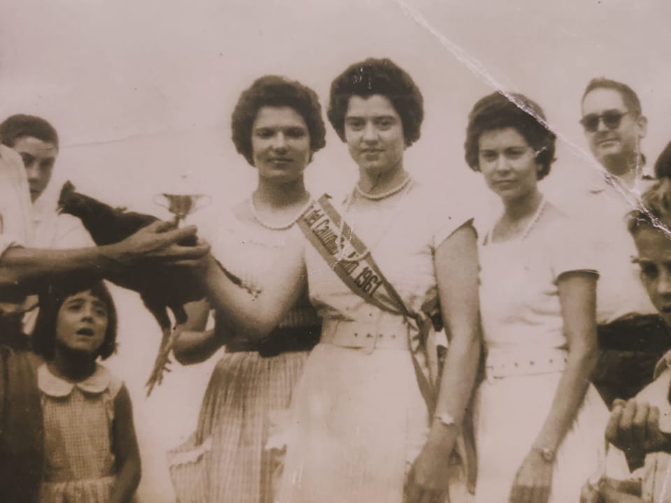 Juana Cárdenas, primera dama de honor de las Fiestas de Guadalcacín en 1961.