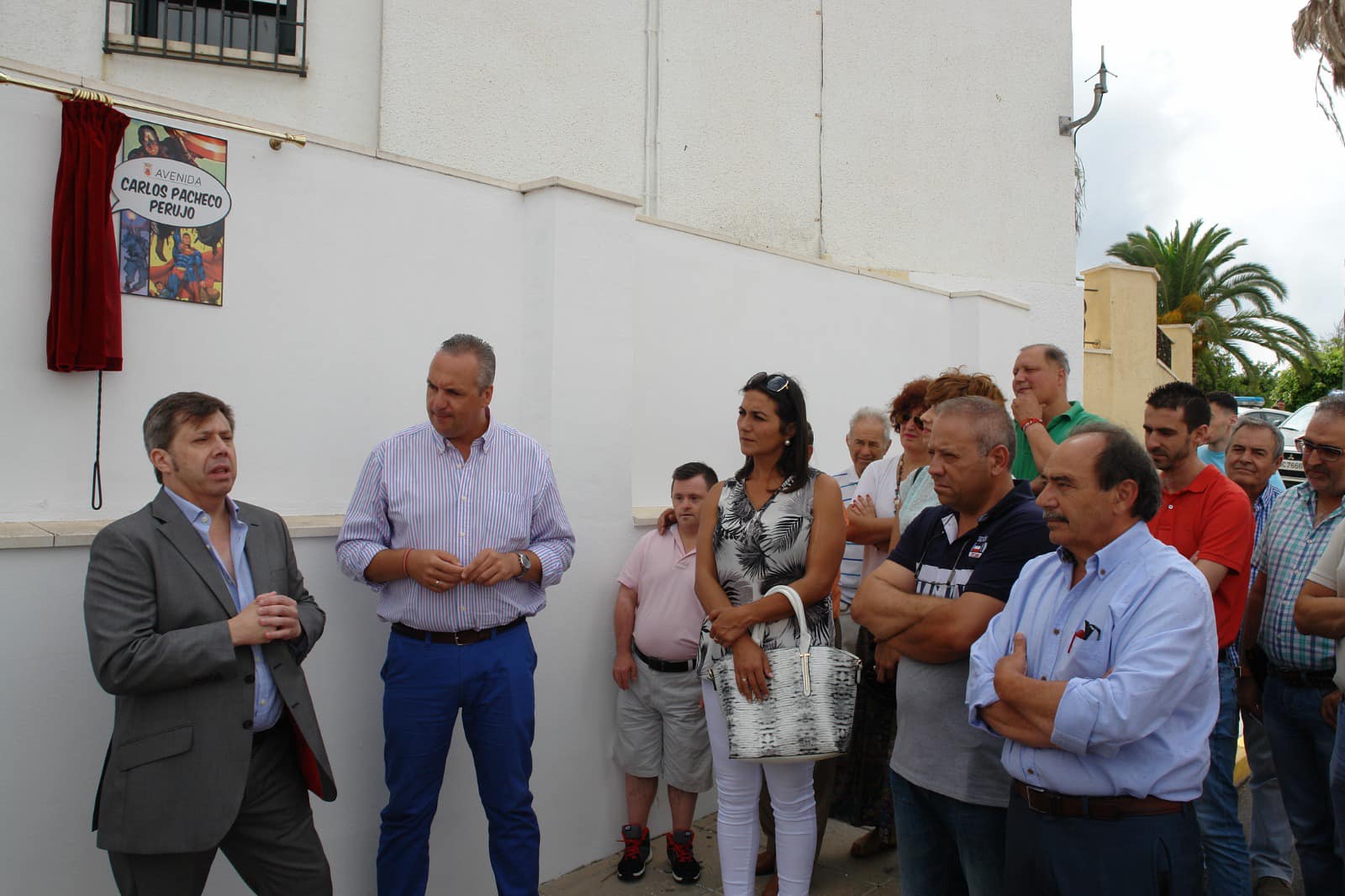 Carlos Pacheco, en 2016, cuando San Roque inauguró la avenida que tiene en su honor en su localidad natal.