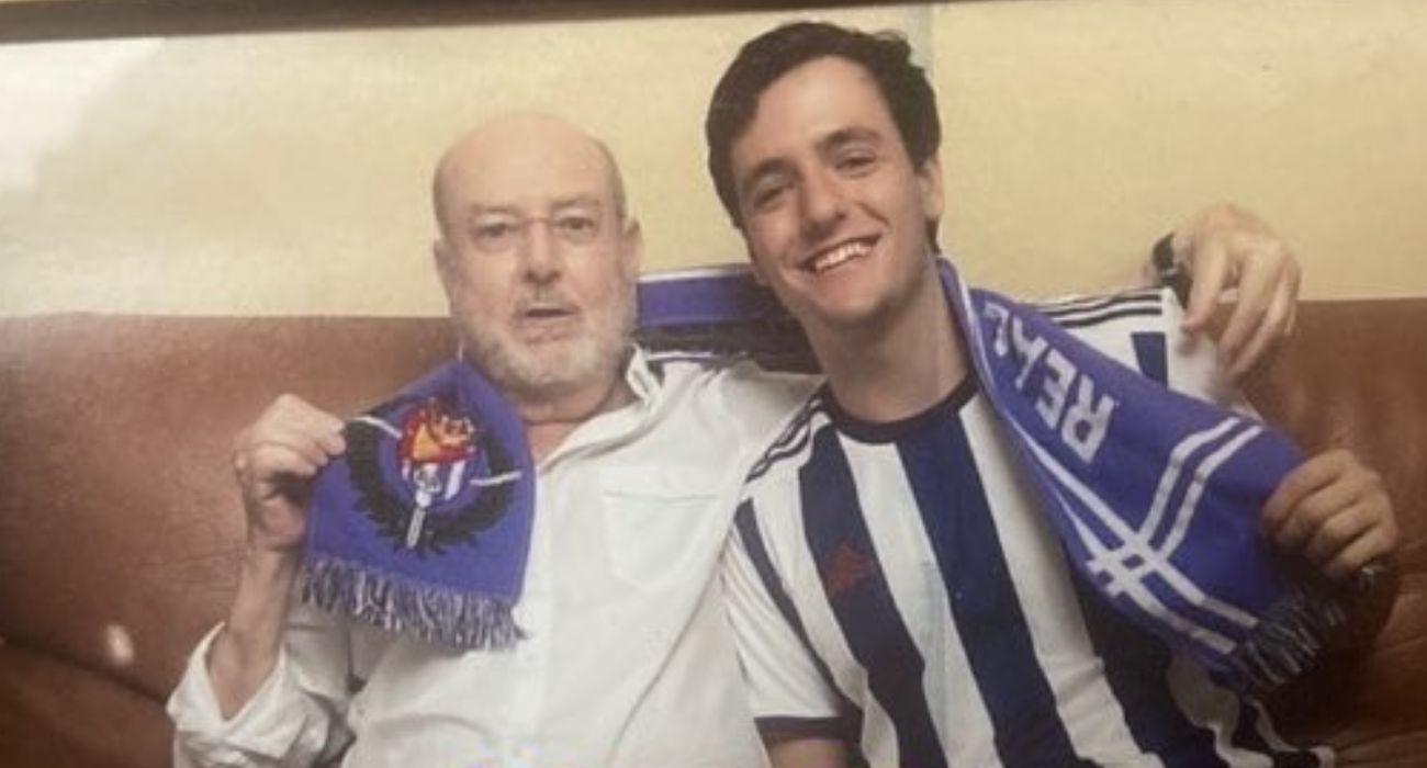 Abuelo y nieto, en el último partido que vieron juntos.