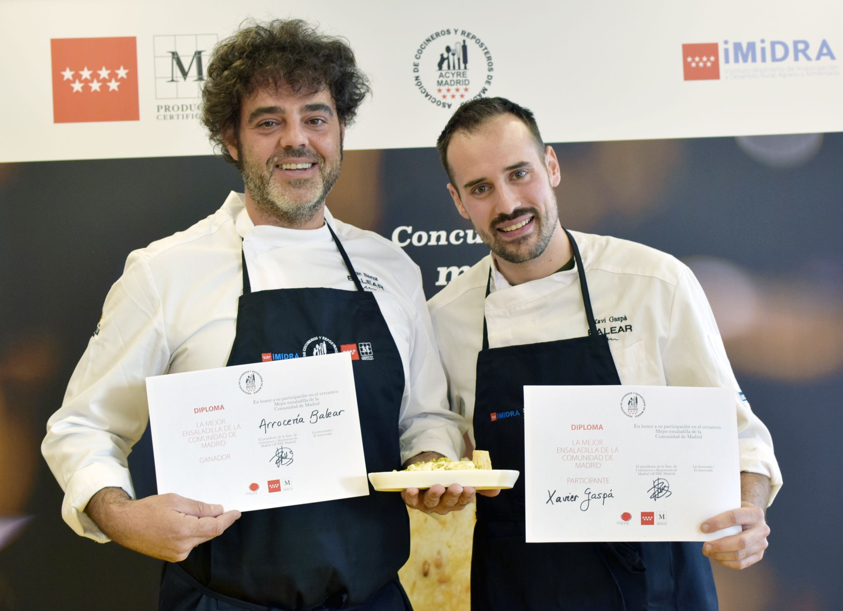 Los restauradores Jorge Baeza Manzaneque y Xavi Gaspà, del restaurante Arrocería Balear ACYRE