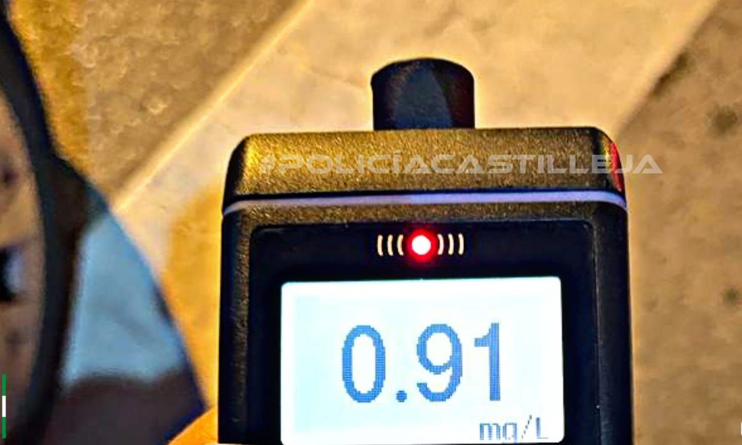 Tasa de alcoholemia del conductor que dice que había bebido gazpacho.