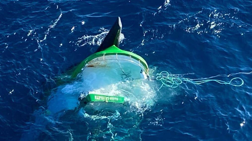 El barco hundido en el Cabo de Gata.