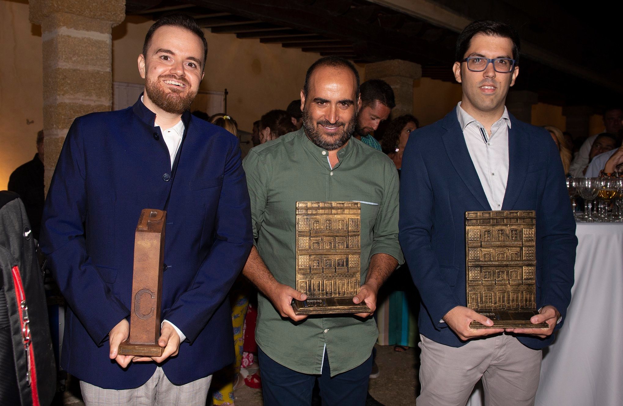Jesús A. Cañas, Juan Carlos Toro y Francisco Romero, premiados con el Cádiz de Periodismo. FOTO: APC.
