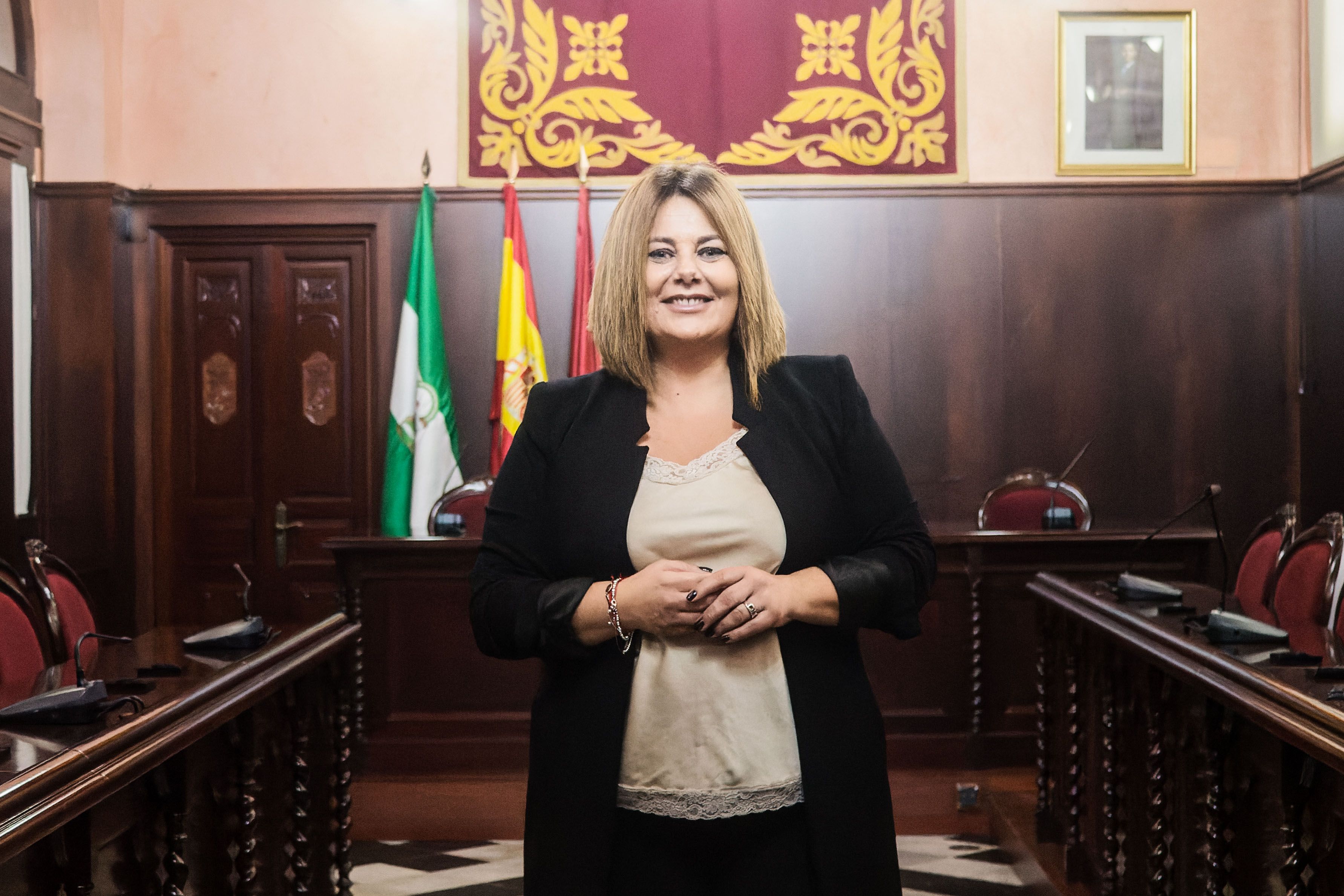 Elena Amaya, alcaldesa de Puerto Real en el Ayuntamiento.