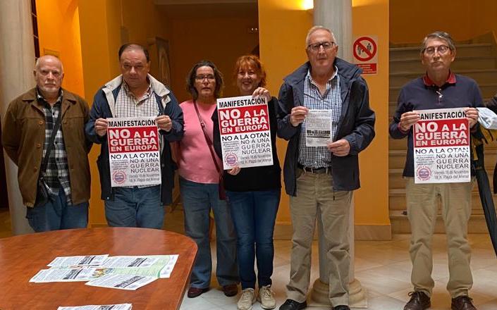 Rueda de prensa de la plataforma de Jerez que pide parar la guerra.