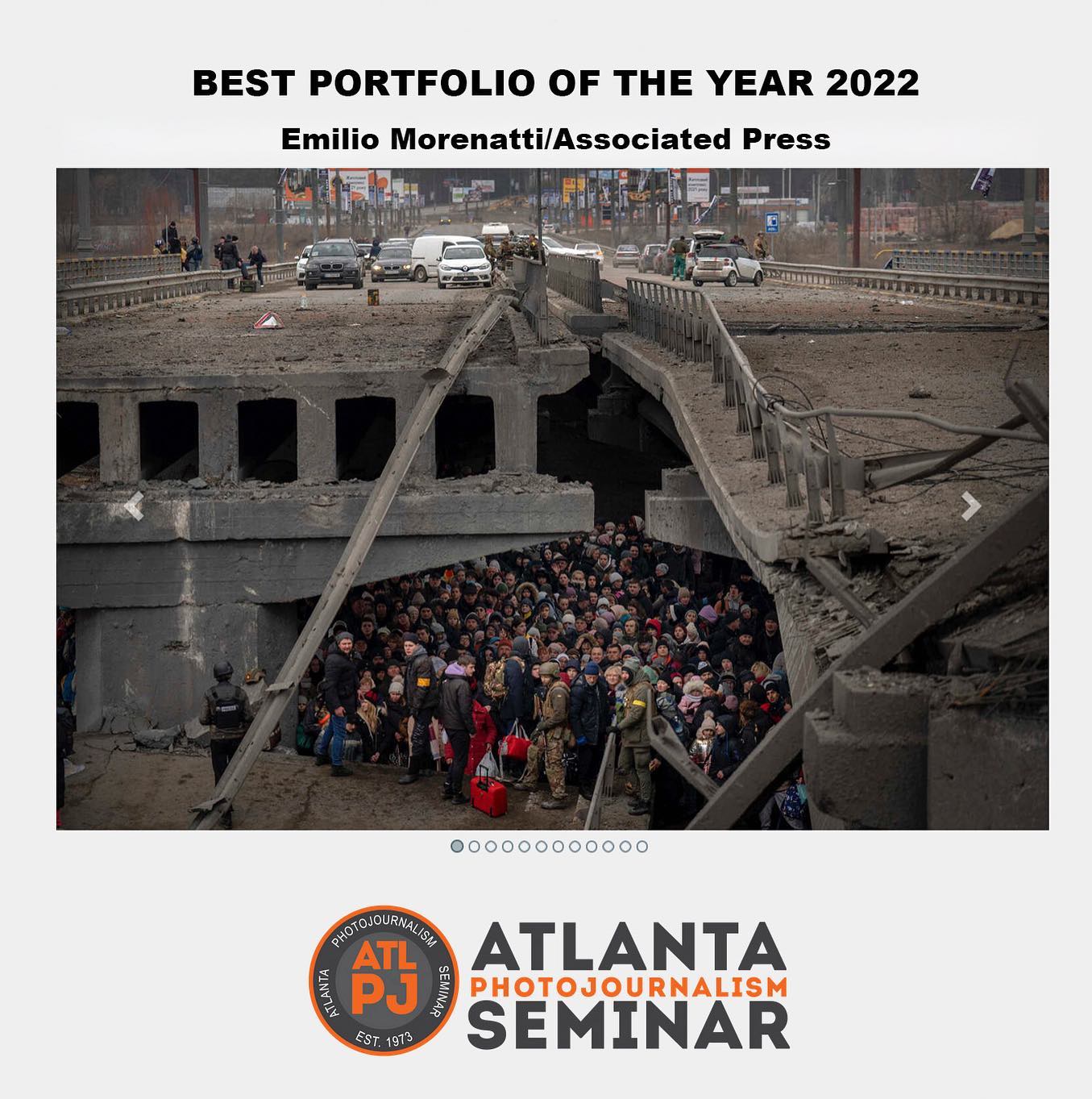 Una de las fotos de Emilio Morenatti y  Associated Press, premiada en Atlanta.