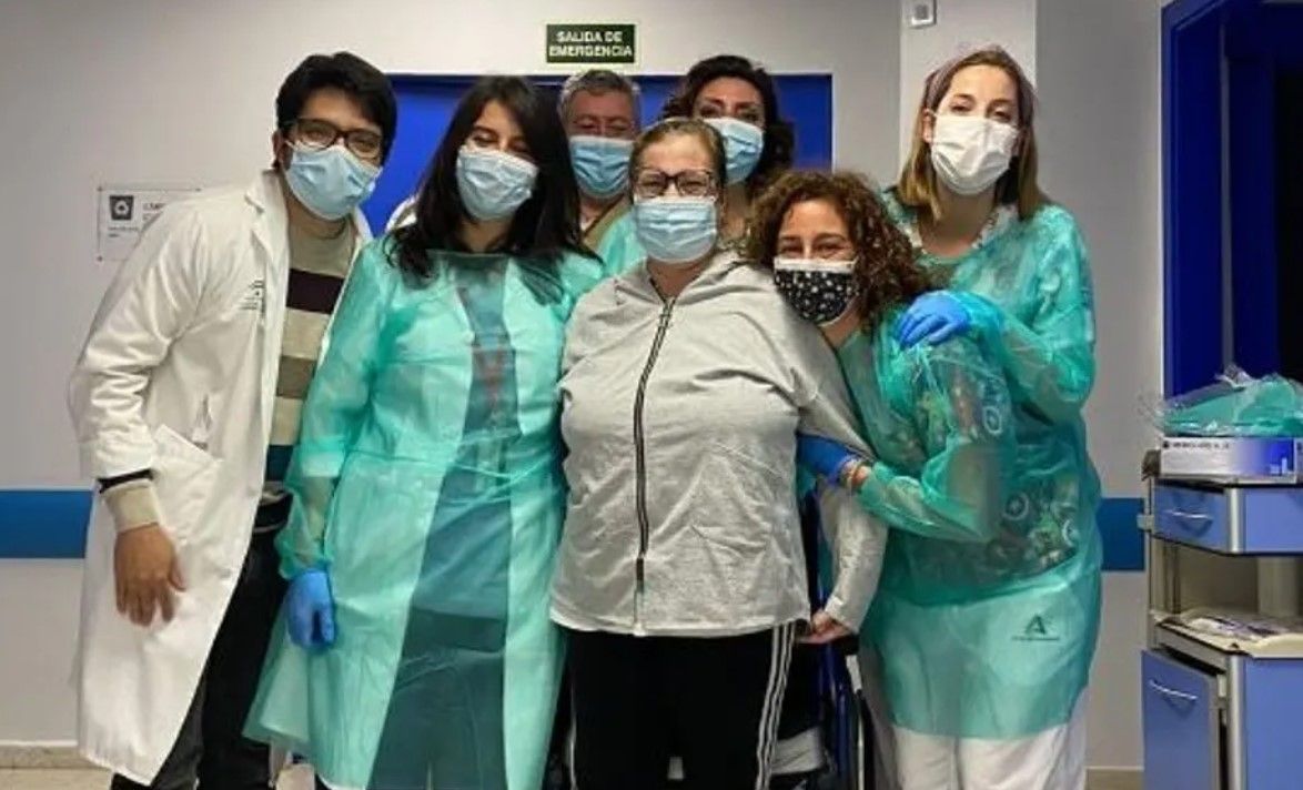 Justa el día que recibió el alta. FACEBOOK