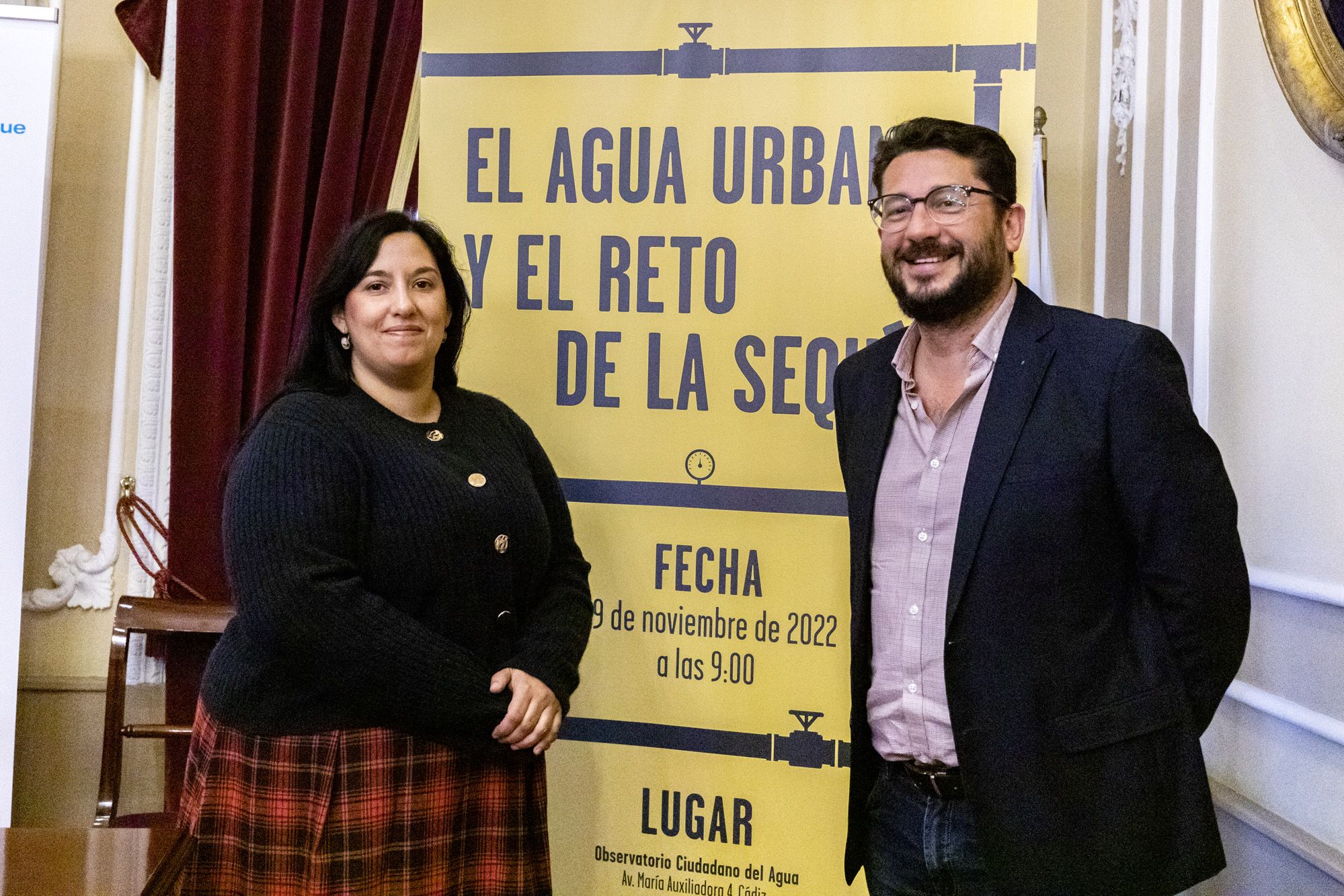 Presentación de las jornadas ‘El agua urbana y el reto de la sequía’ en Cádiz.
