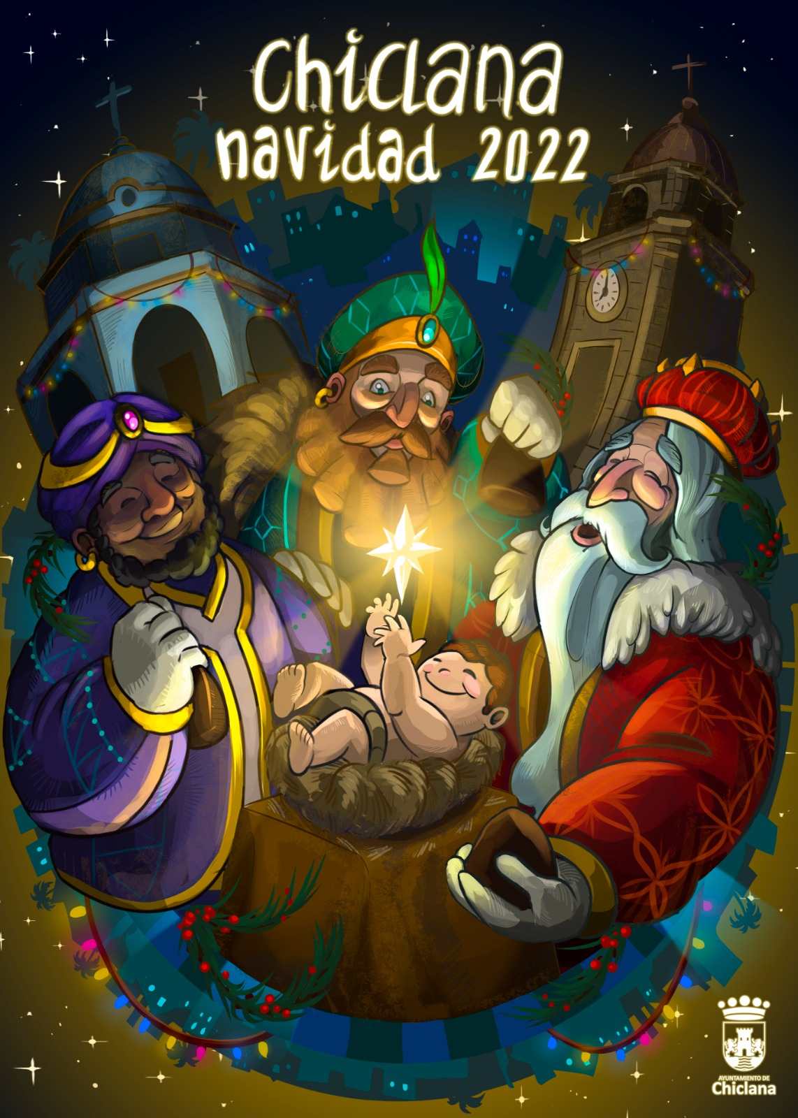 Cartel de la Navidad en Chiclana.