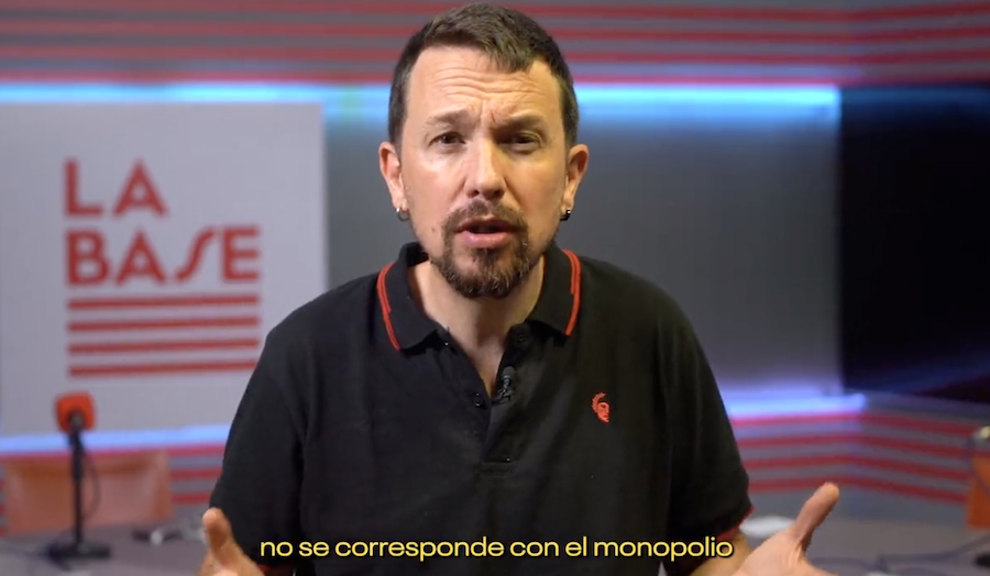 Pablo Iglesias, anunciando el nacimiento de Canal Red.