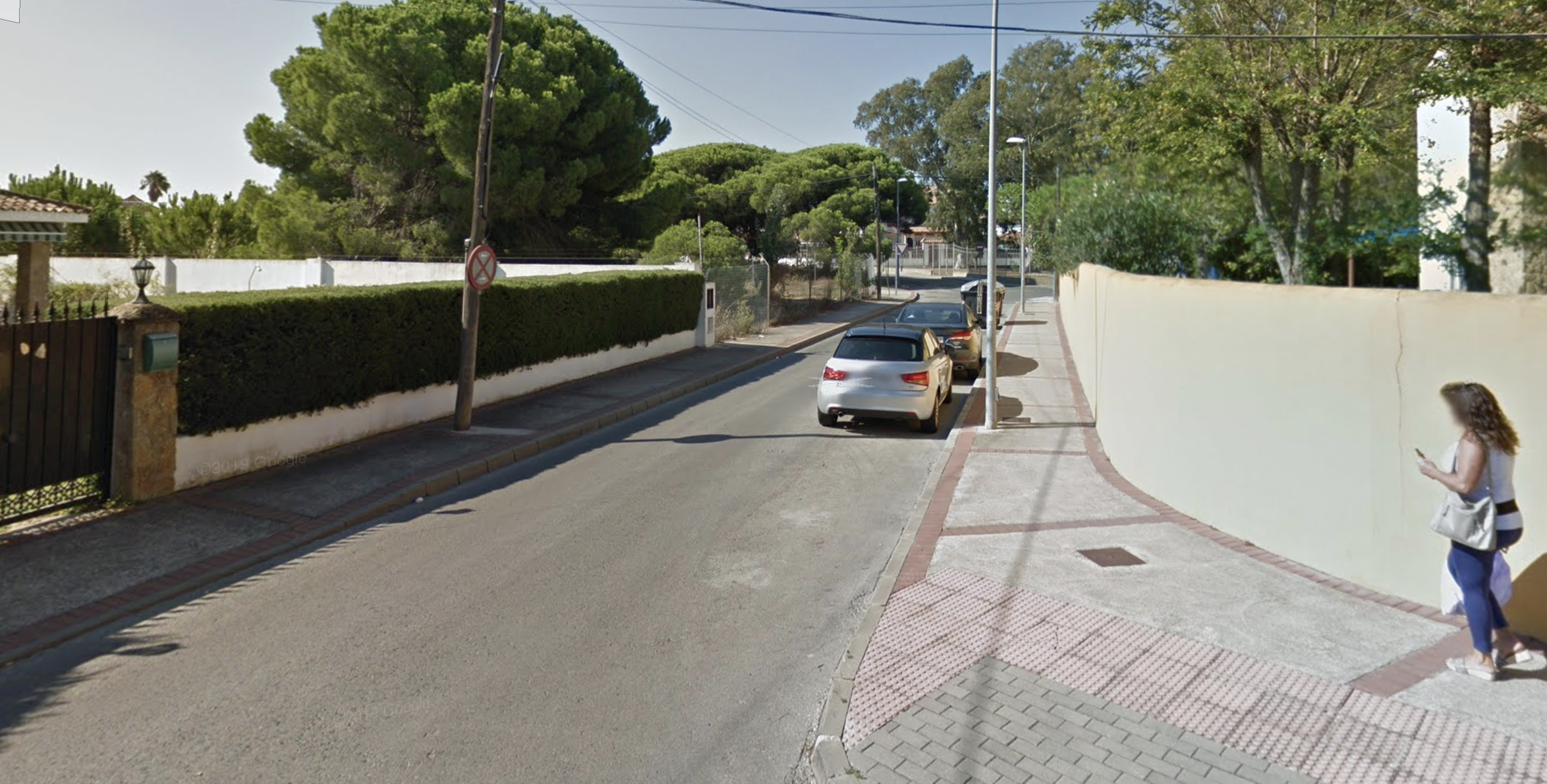 Zona de chalet en Valdelagrana, en una imagen de Google Maps.