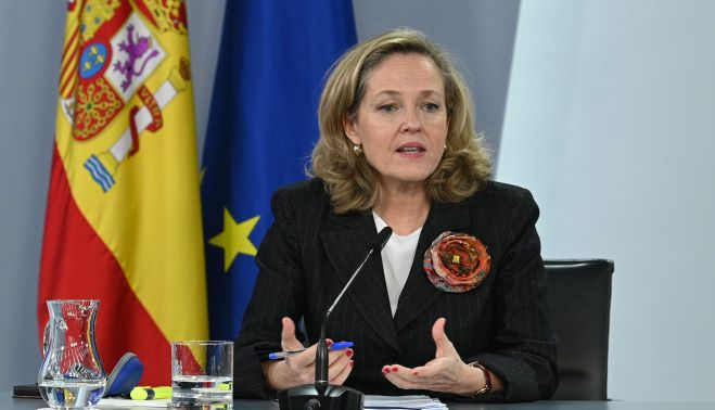 La vicepresidenta primera del Gobierno y ministra de Economía Nadia Calviño . POOL MONCLOA