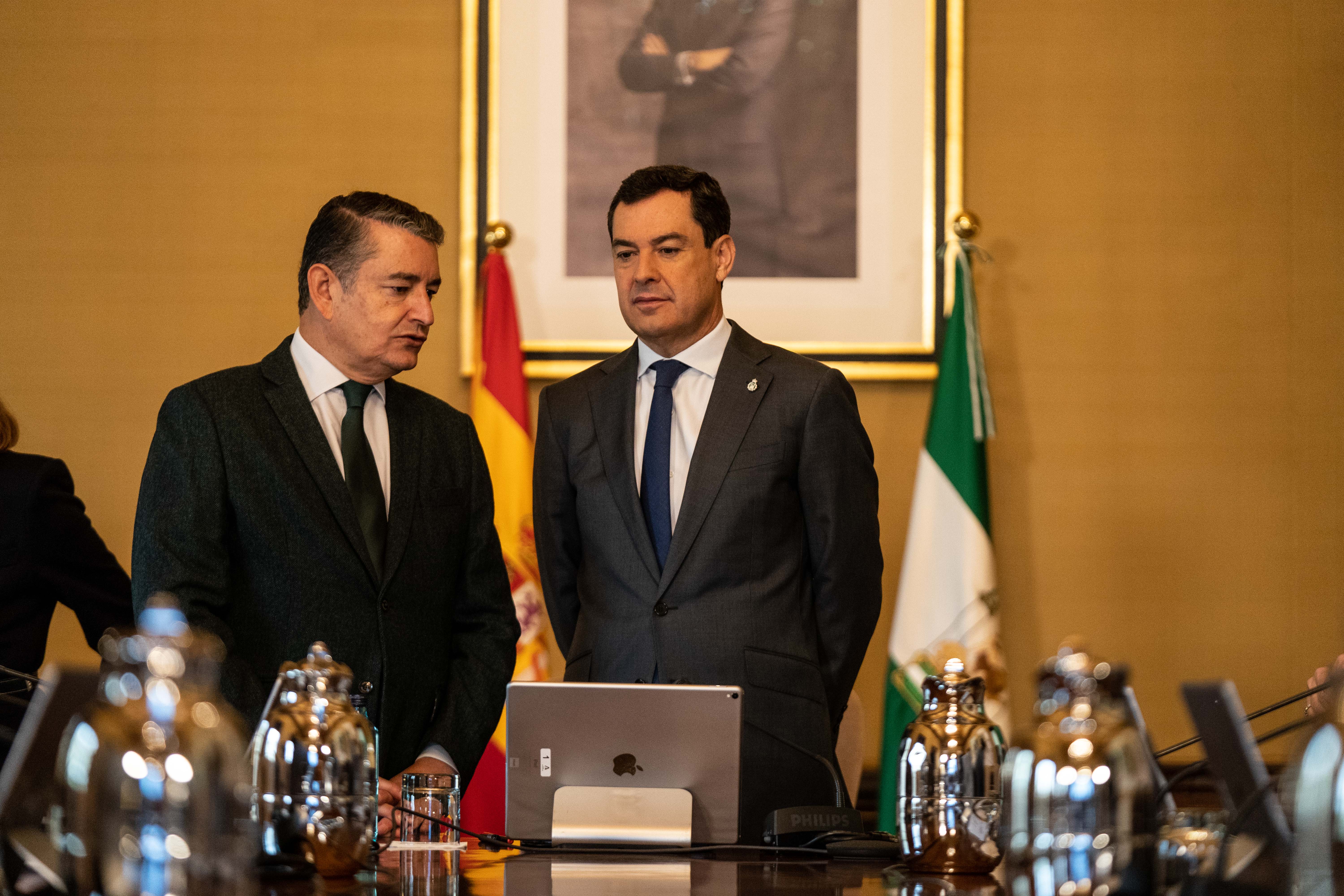 Moreno y Sanz en el Consejo de Gobierno de la Junta.