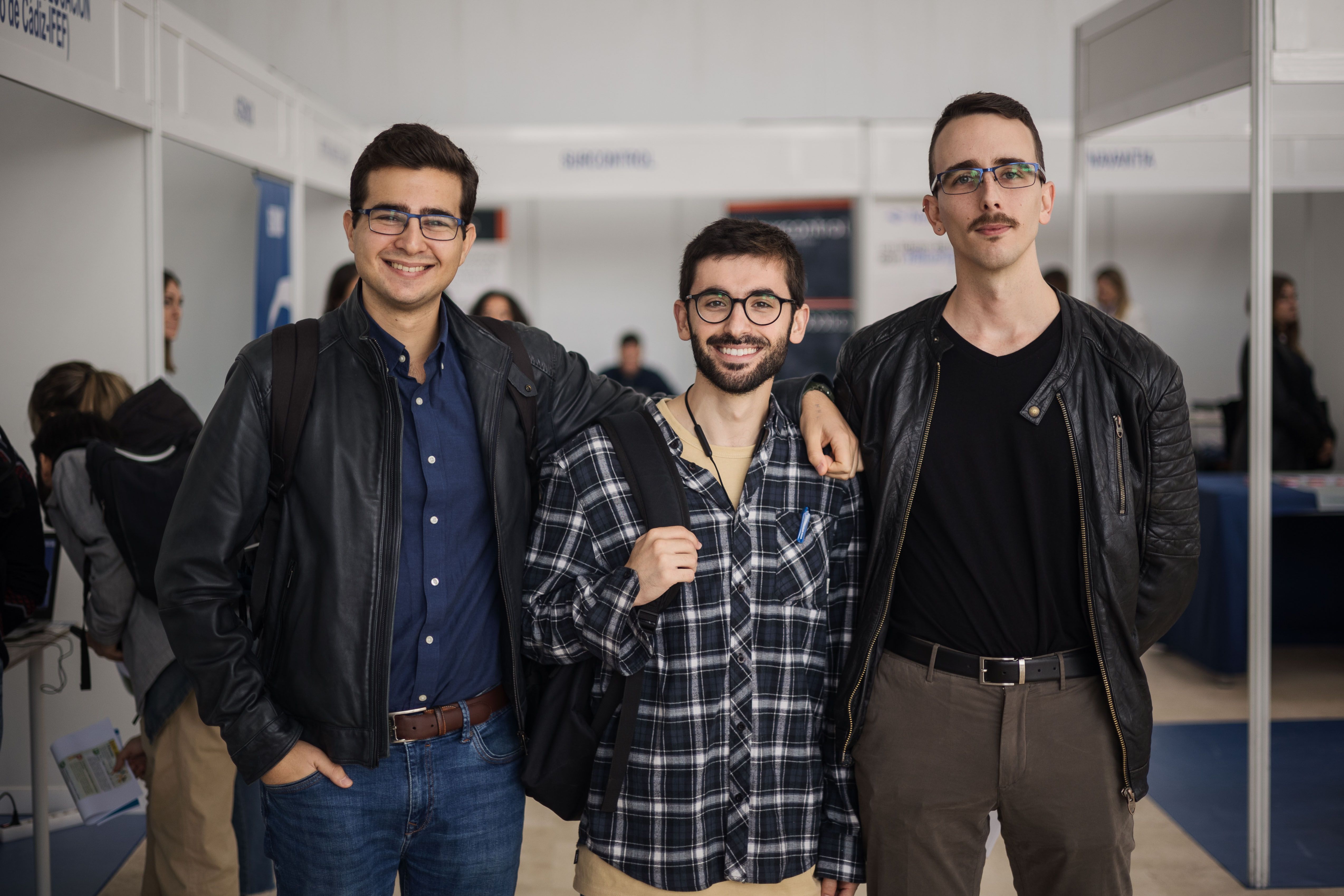 Ianco, Marcos y Pablo, estudiantes de Matemáticas.