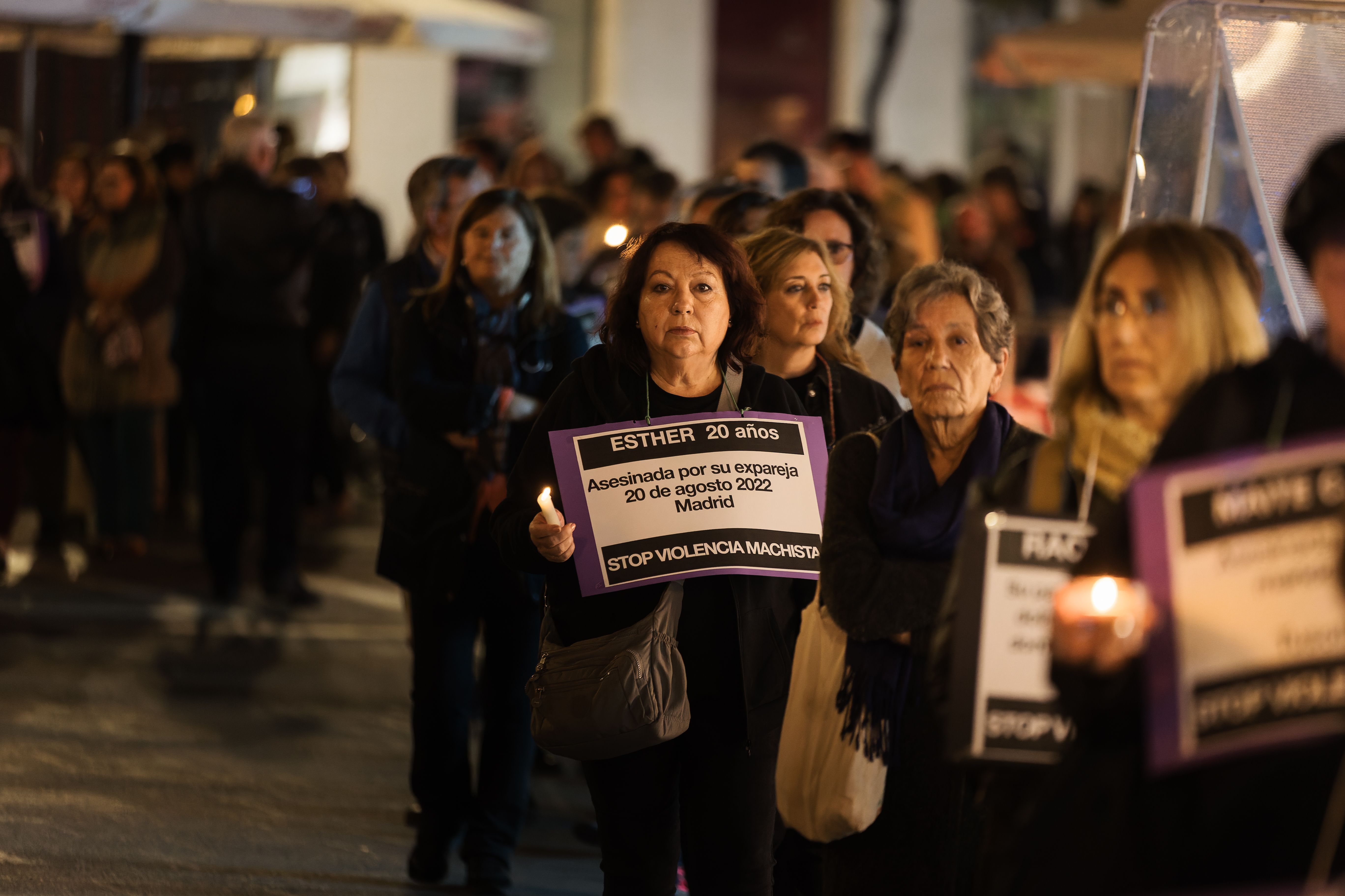 Una concentración contra la violencia machista en Jerez.