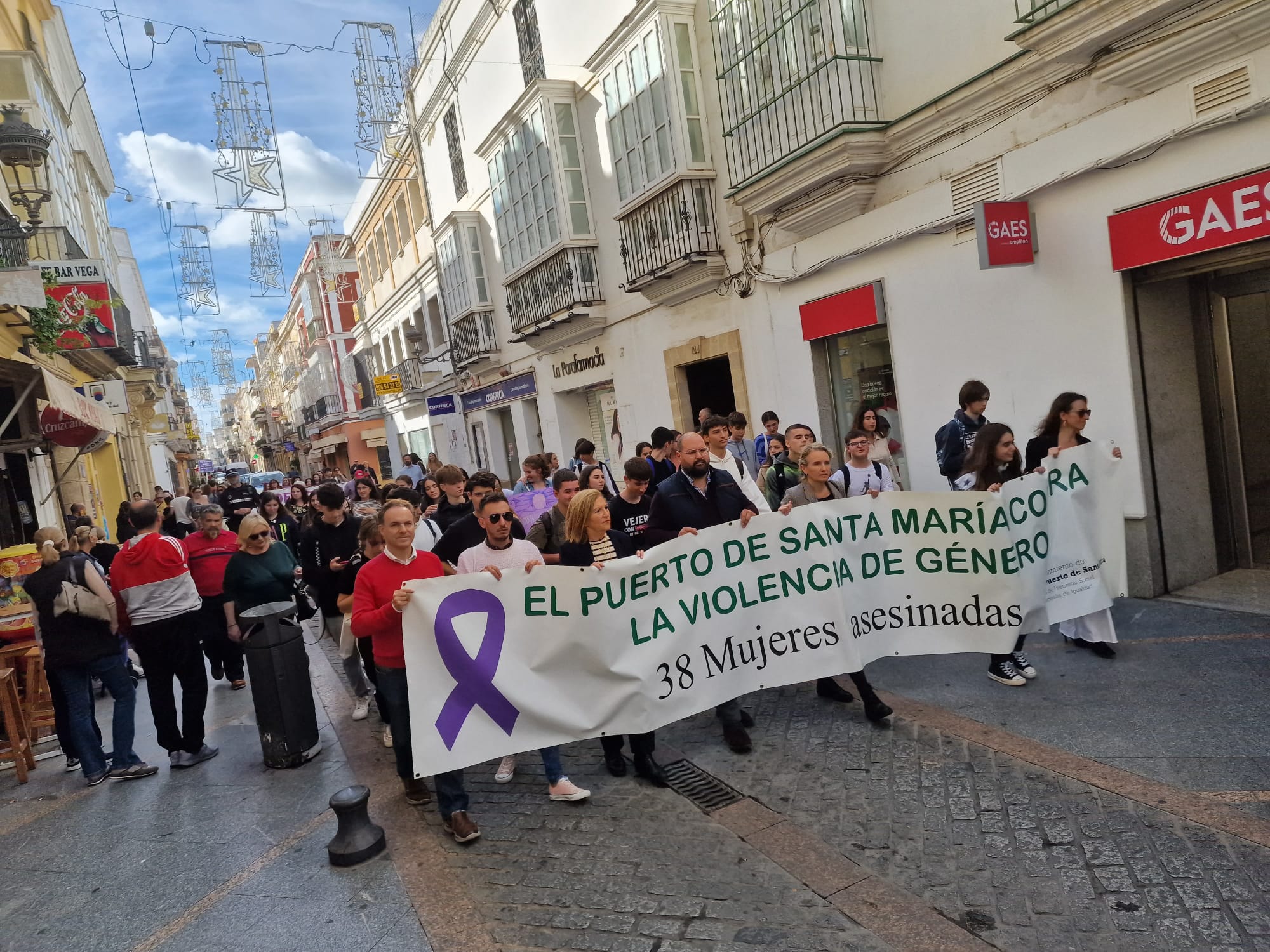 Marcha por el 25N en las calles de El Puerto en una imagen de archivo.