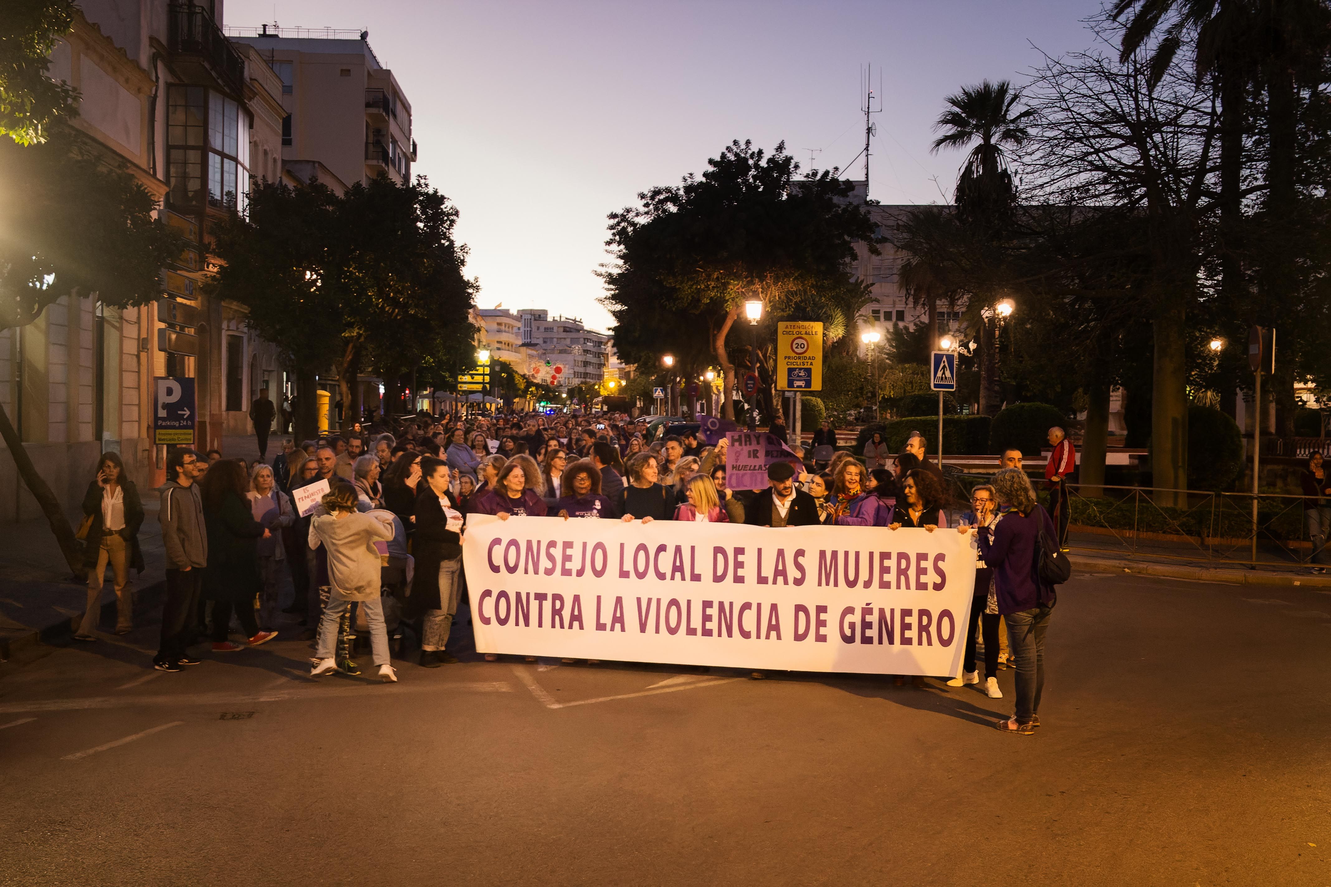 Manifestación 25N de Jerez