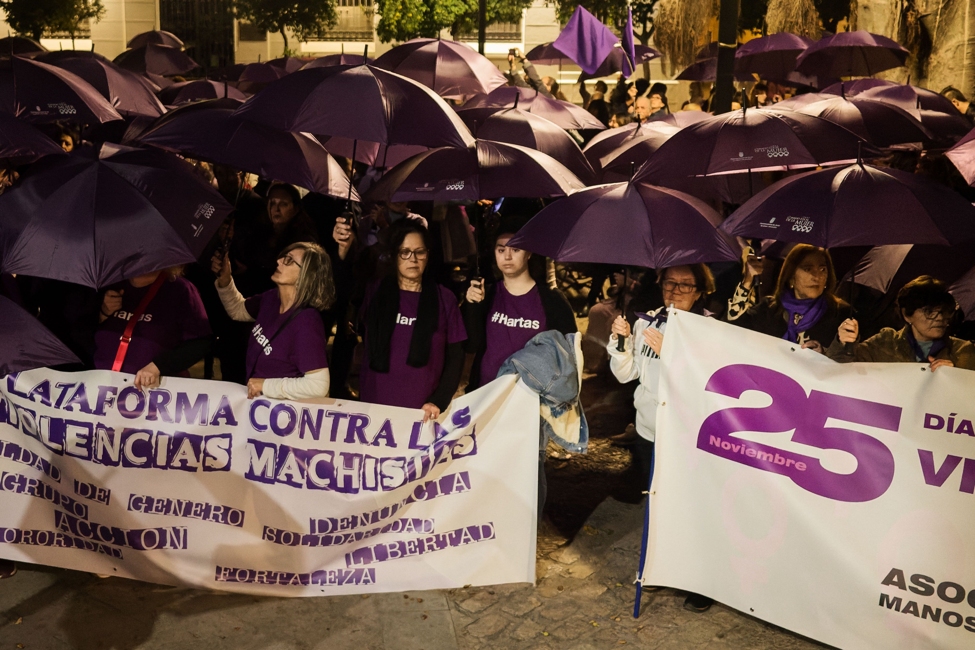 Manifestación por el 25N en Jerez en 2022.