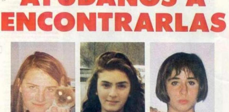 30 años después, sigue abierta la investigación del crimen de las niñas de Alcàsser. Cartel de la búsqueda de las tres chicas.