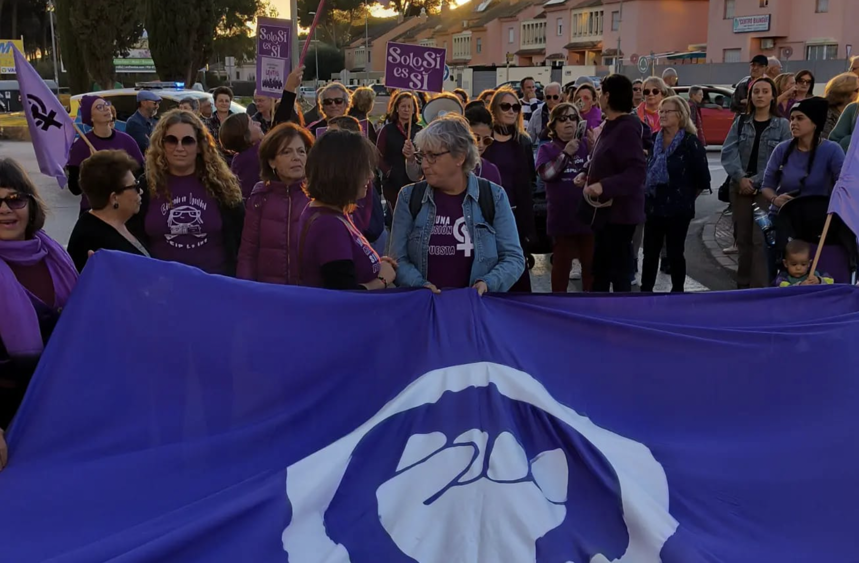 Imagen de la manifestación contra la violencia machista celebrada el pasado 25N en El Puerto.