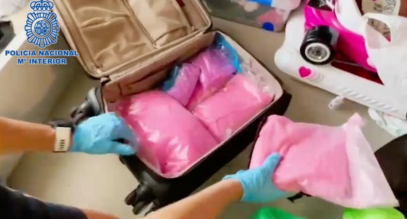 La cocaína rosa encontrada en una maleta en el aeropuerto Madrid-Barajas.