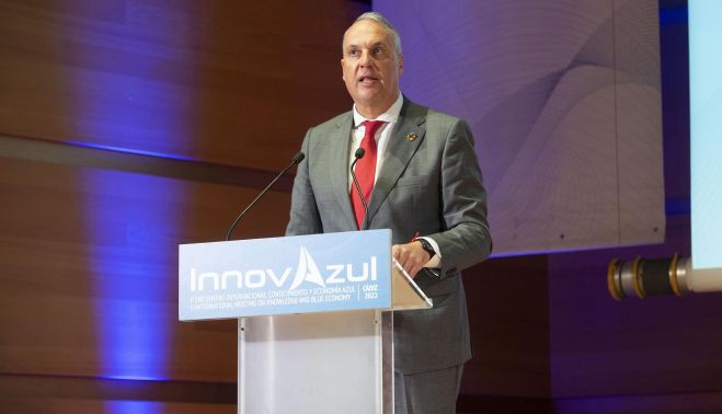 Juan Carlos Ruiz Boix interviene en la inauguración de InnovAzul