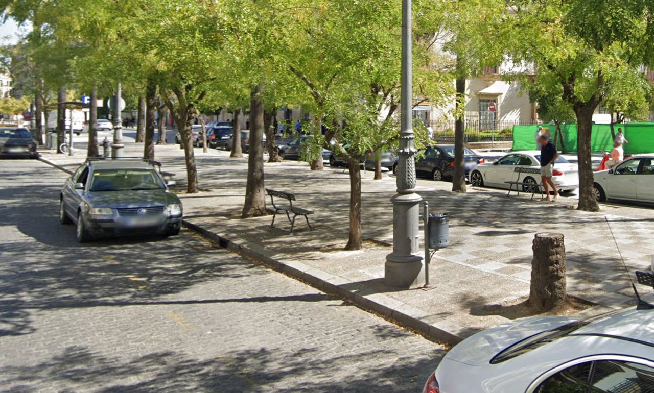 Imagen de la Alameda Cristina de Jerez, donde se ha encontrado el cadáver de una mujer.