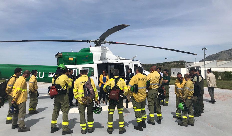 Carmen Crespo, durante una visita del Cedefo de Colmenar (Málaga).