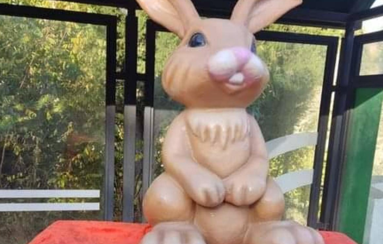 Los vecinos de Parauta, en Málaga, siguen buscando la estatua de un conejo robado durante sus fiestas locales.
