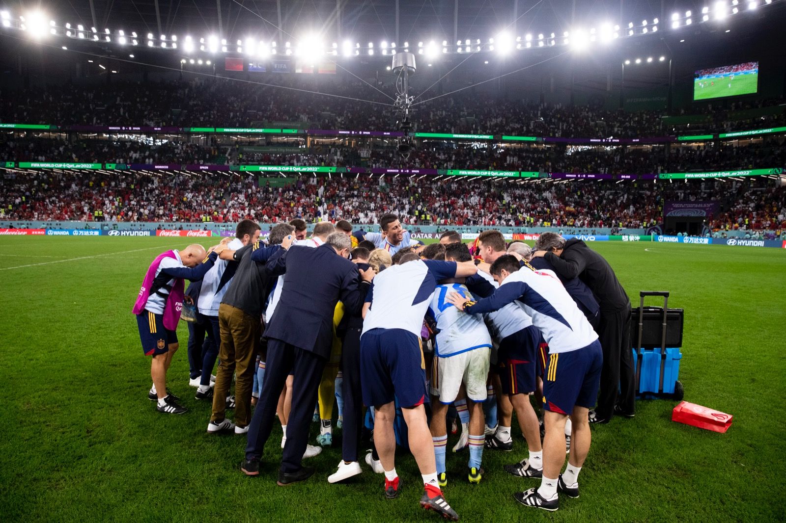 Imagen de España durante el partido.