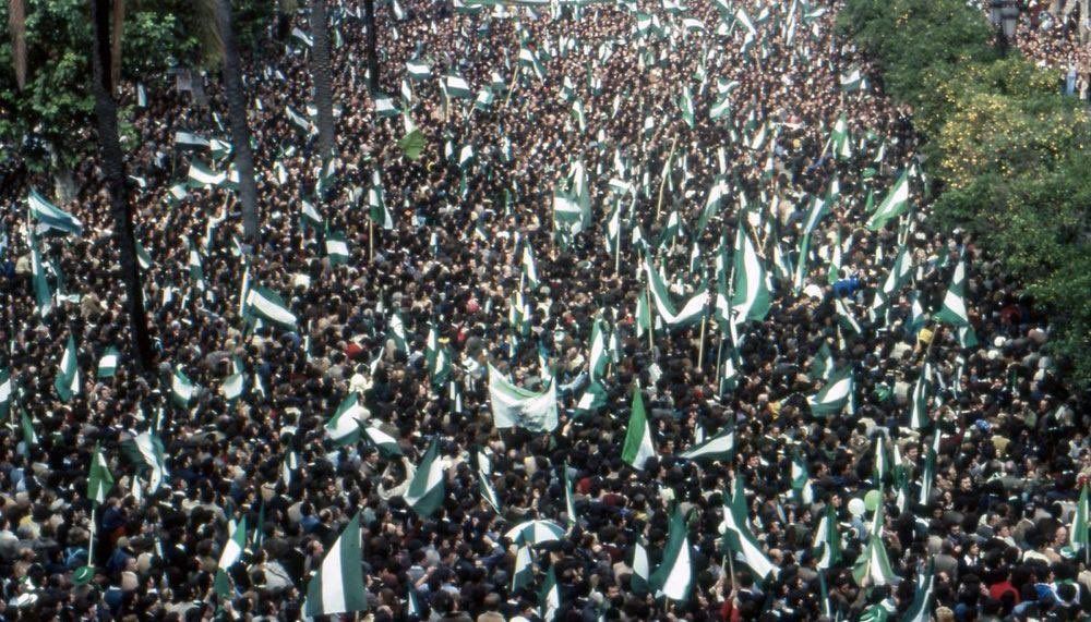 Imagen de archivo de las movilizaciones en defensa de la autonomía andaluza, el 4D.