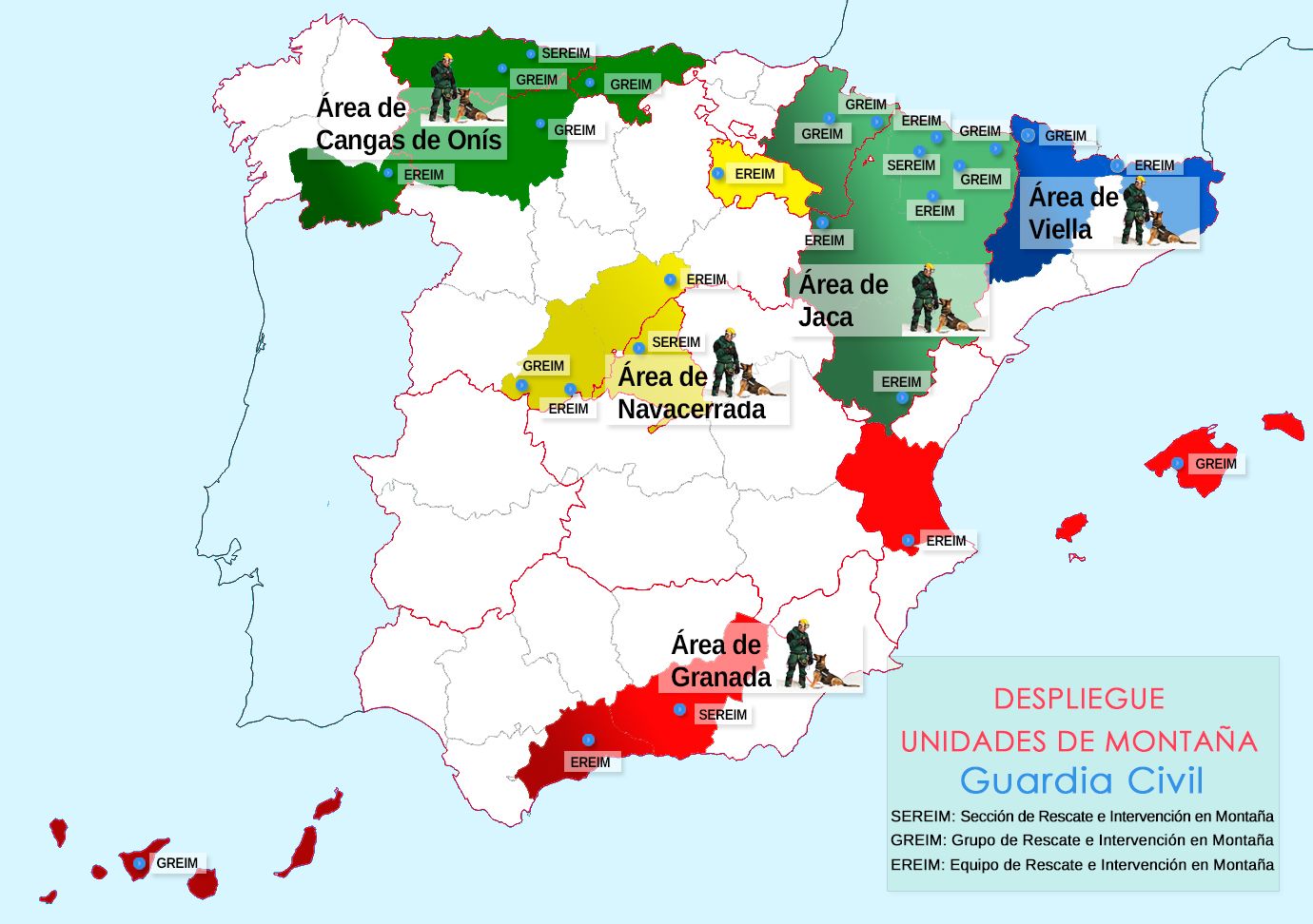 Unidades de rescate de la Guardia Civil