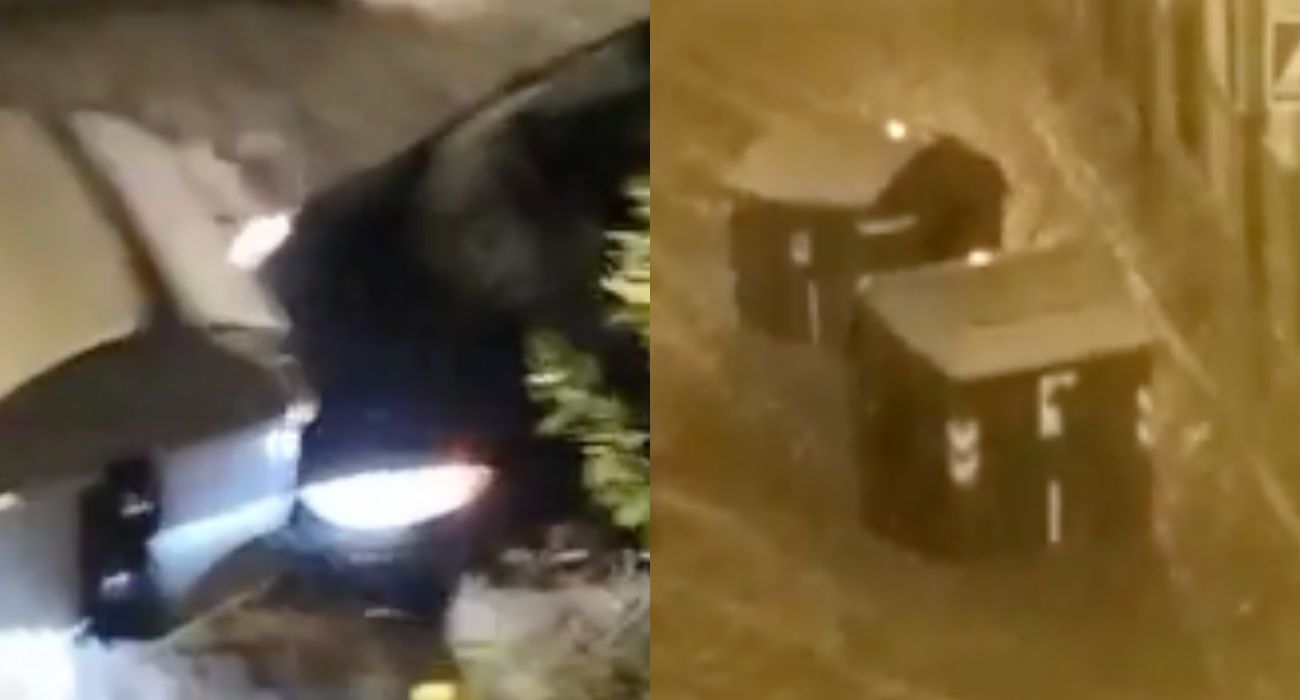 Contenedores navegando por las calles de Arcos.