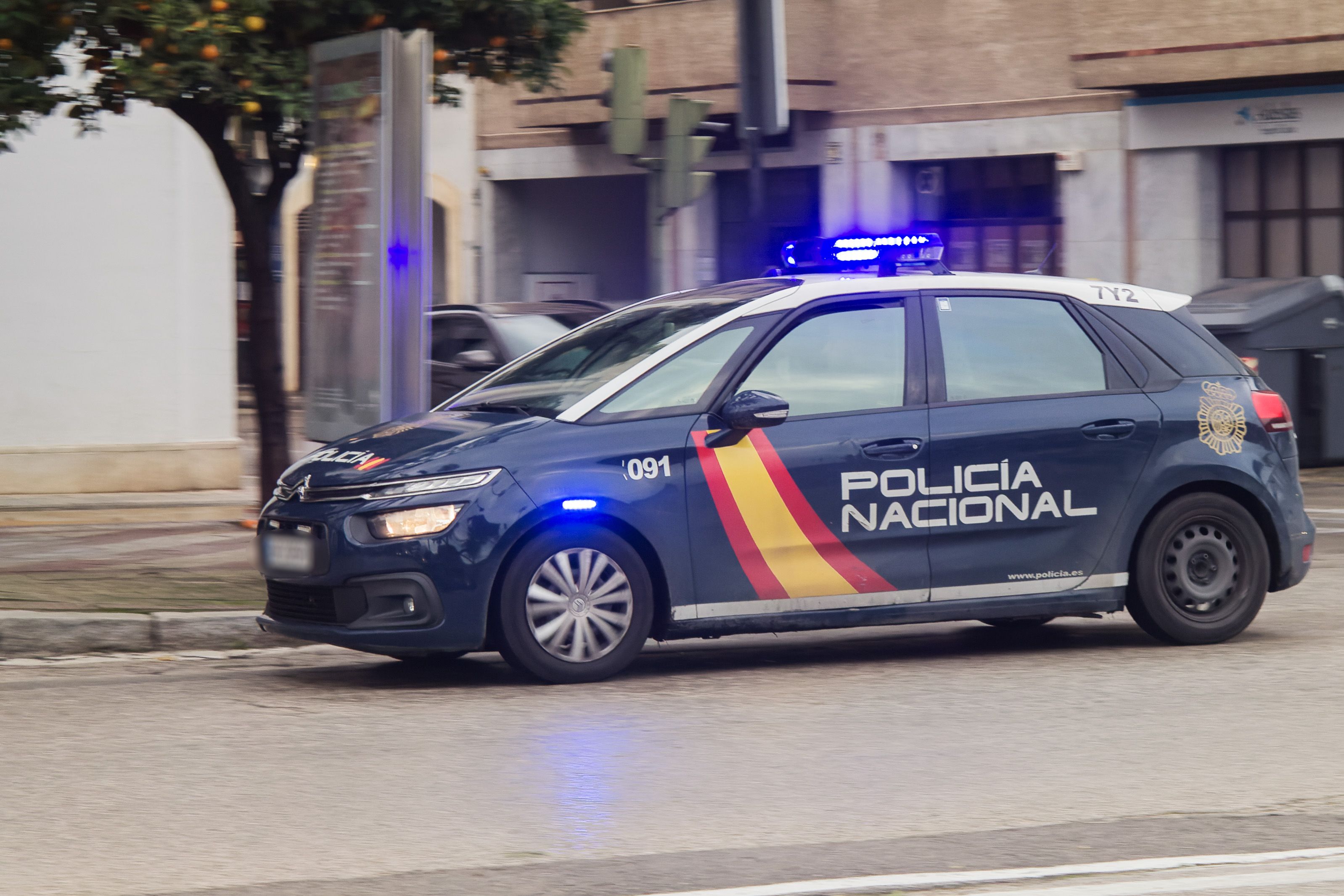 La Policía Nacional en Granada.
