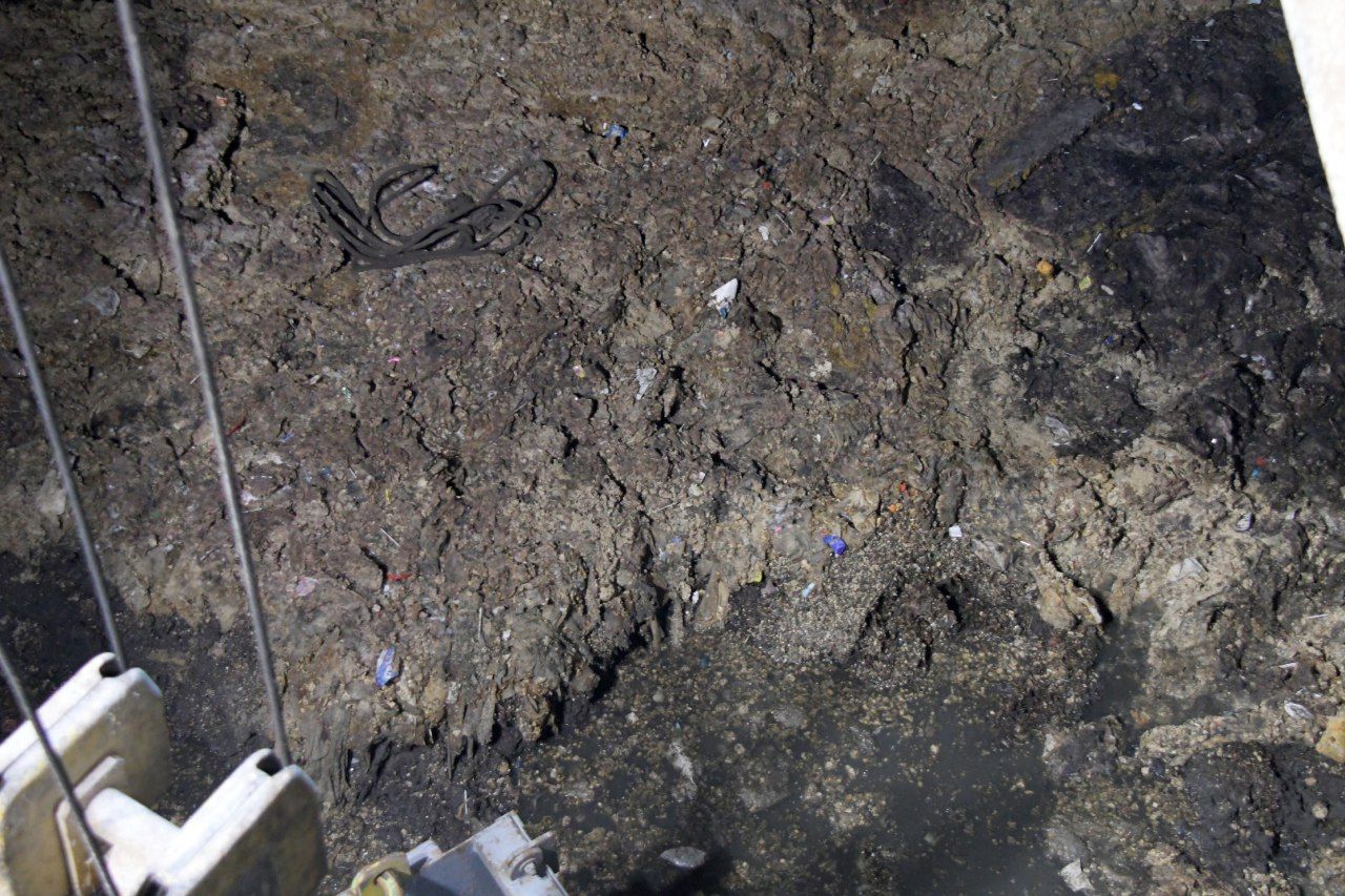 Parte de los residuos sólidos extraídos en La Martona. 