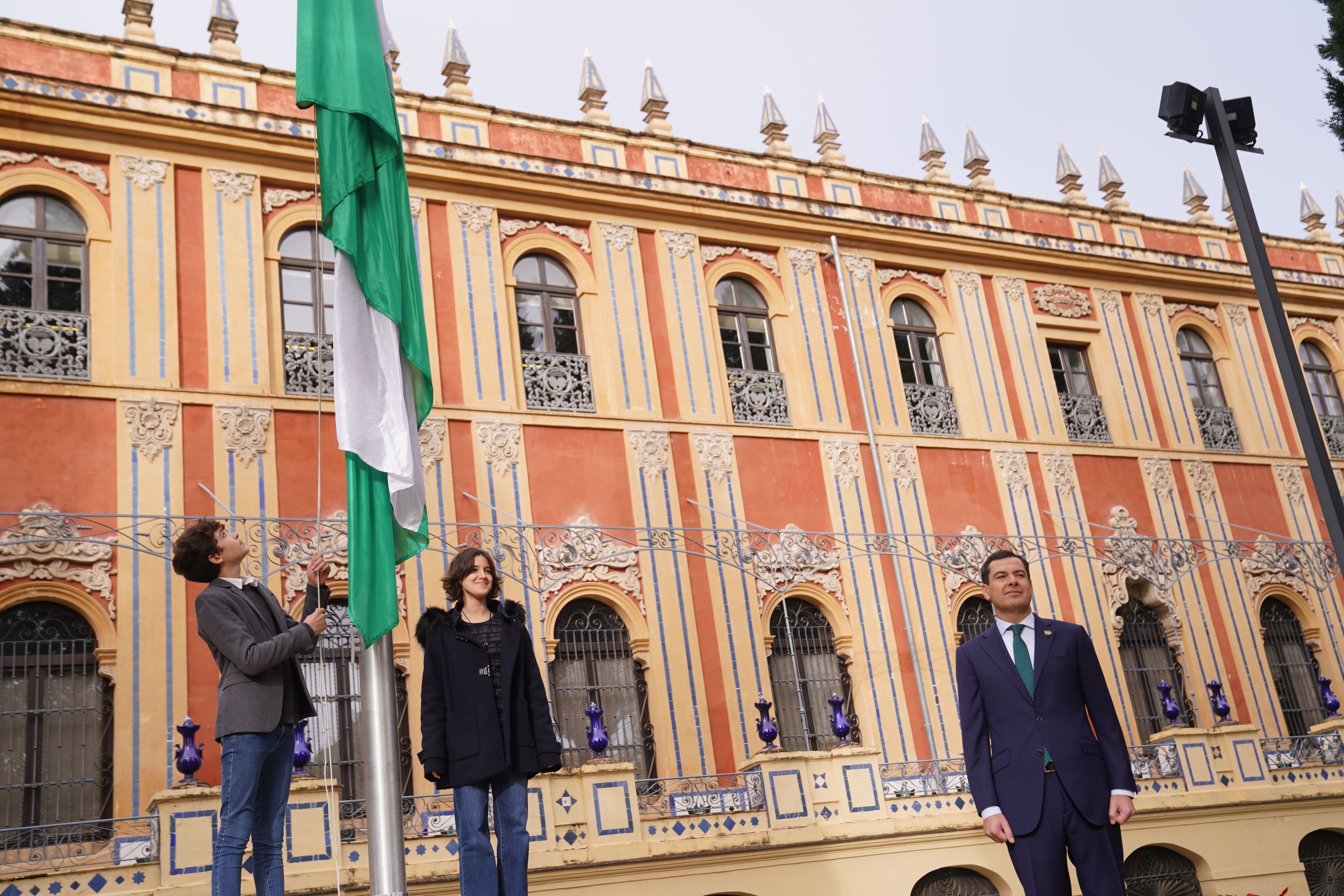 Moreno durante el Día de la Bandera.