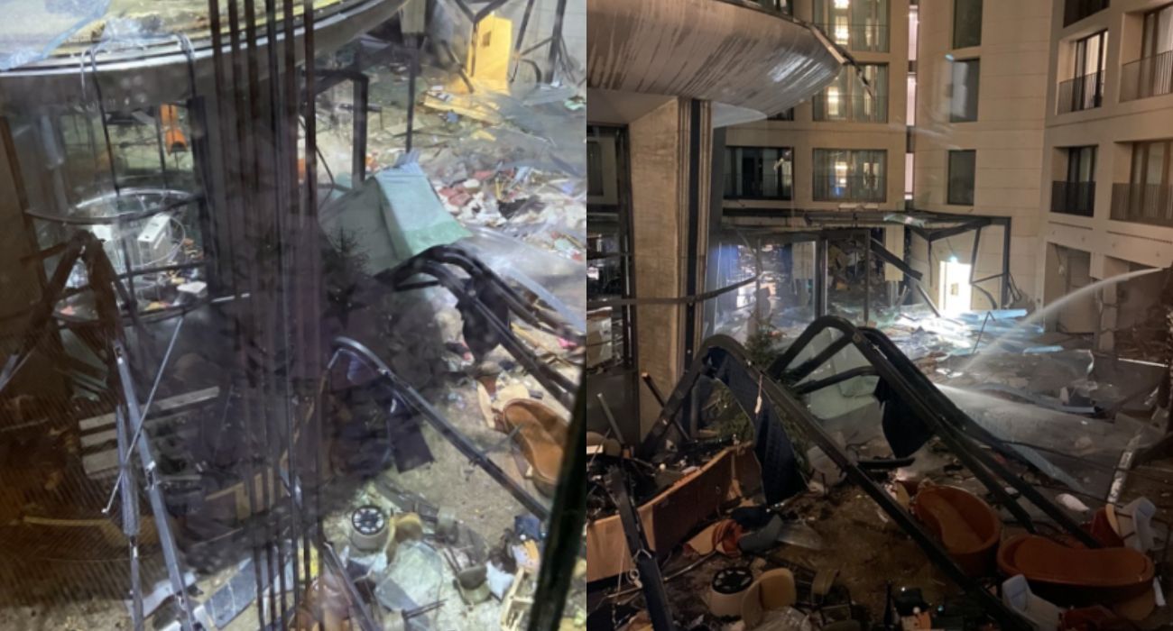 Así ha quedado el acuario más grande del mundo tras la explosión.