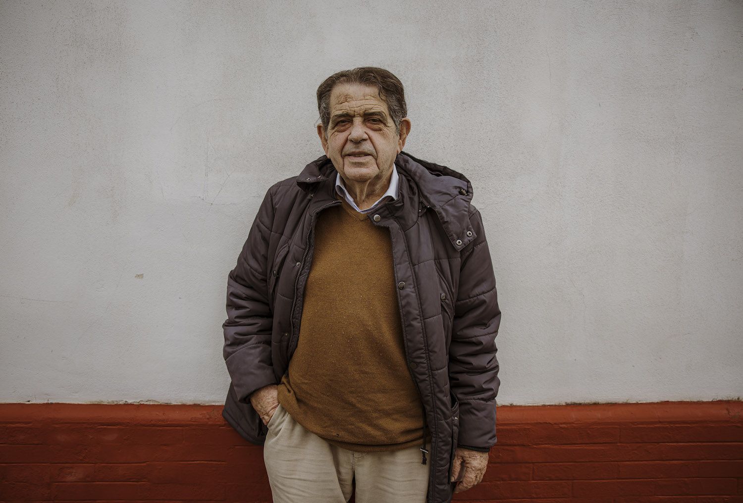 El periodista Jerónimo Roldán, tras la entrevista.