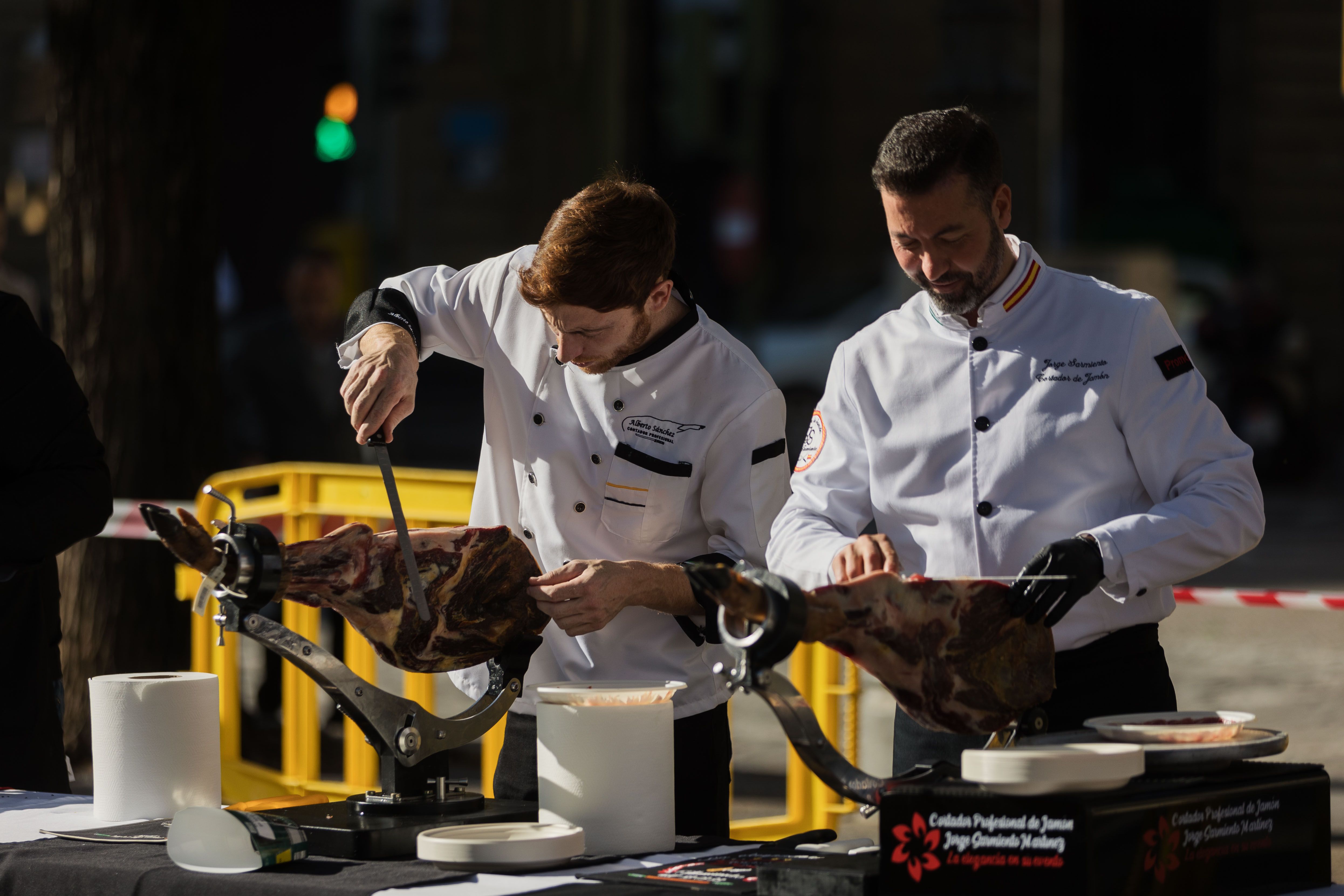 Una exhibición de cortadores de jamón, en una imagen de archivo.