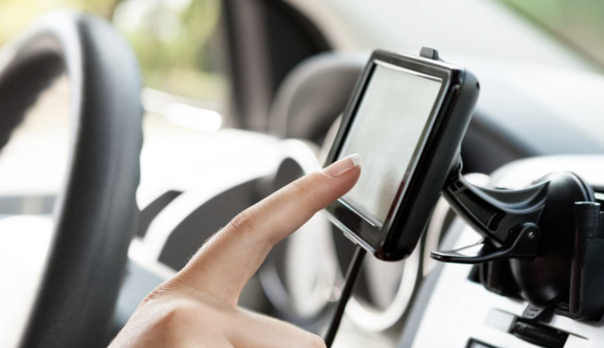 GPS en el interior de un coche en una imagen de archivo.