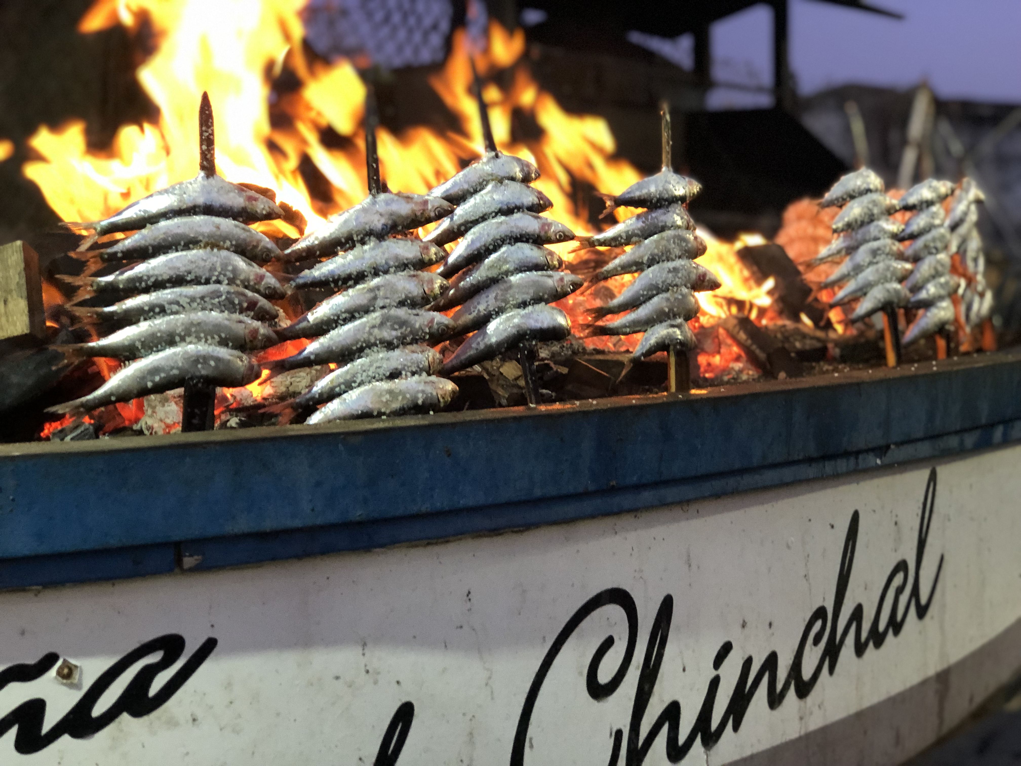 El espeto de sardina de 'El Chinchal', una noche de verano en Jerez. FOTO: lavozdelsur.es