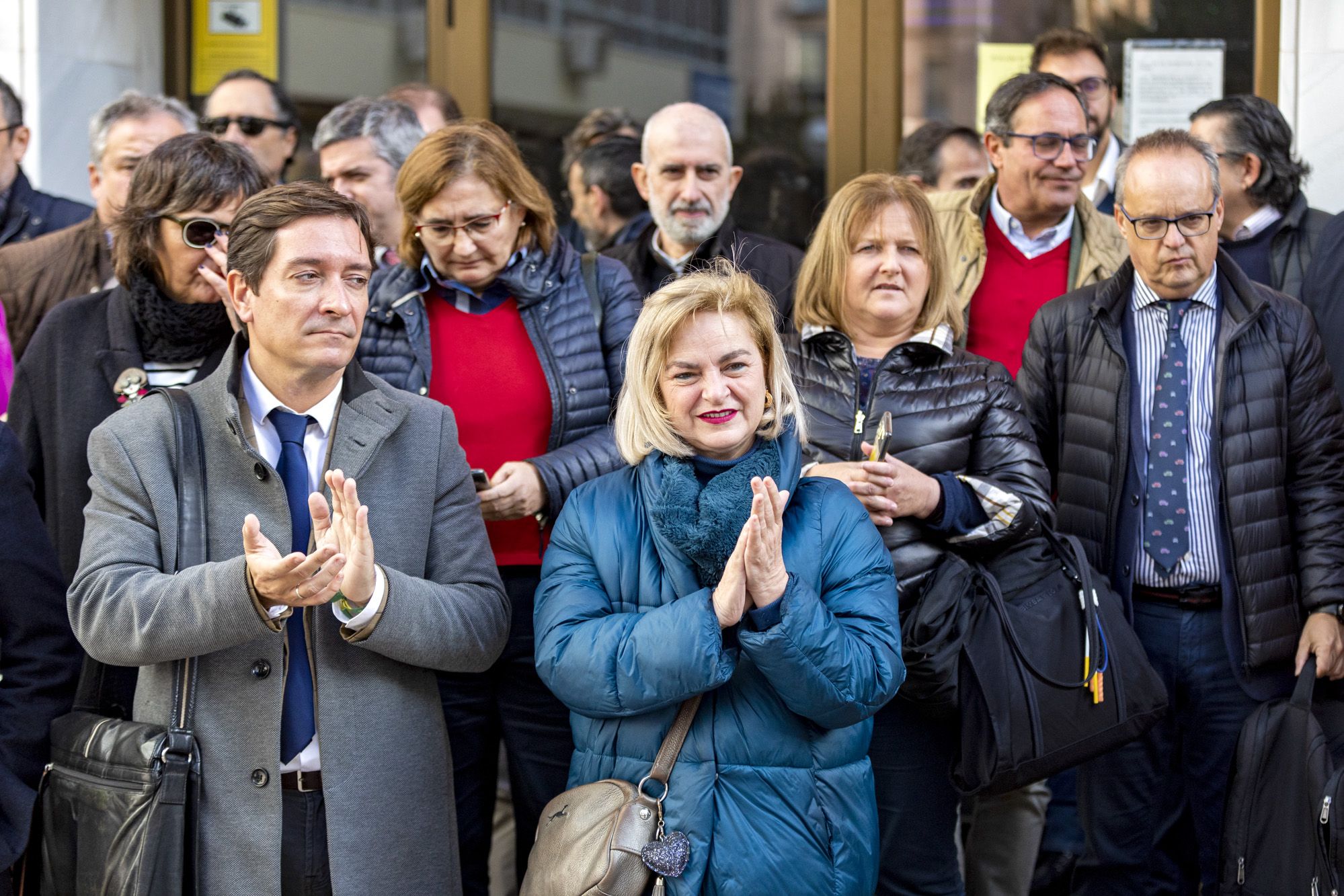 Un momento de la protesta en Cádiz.