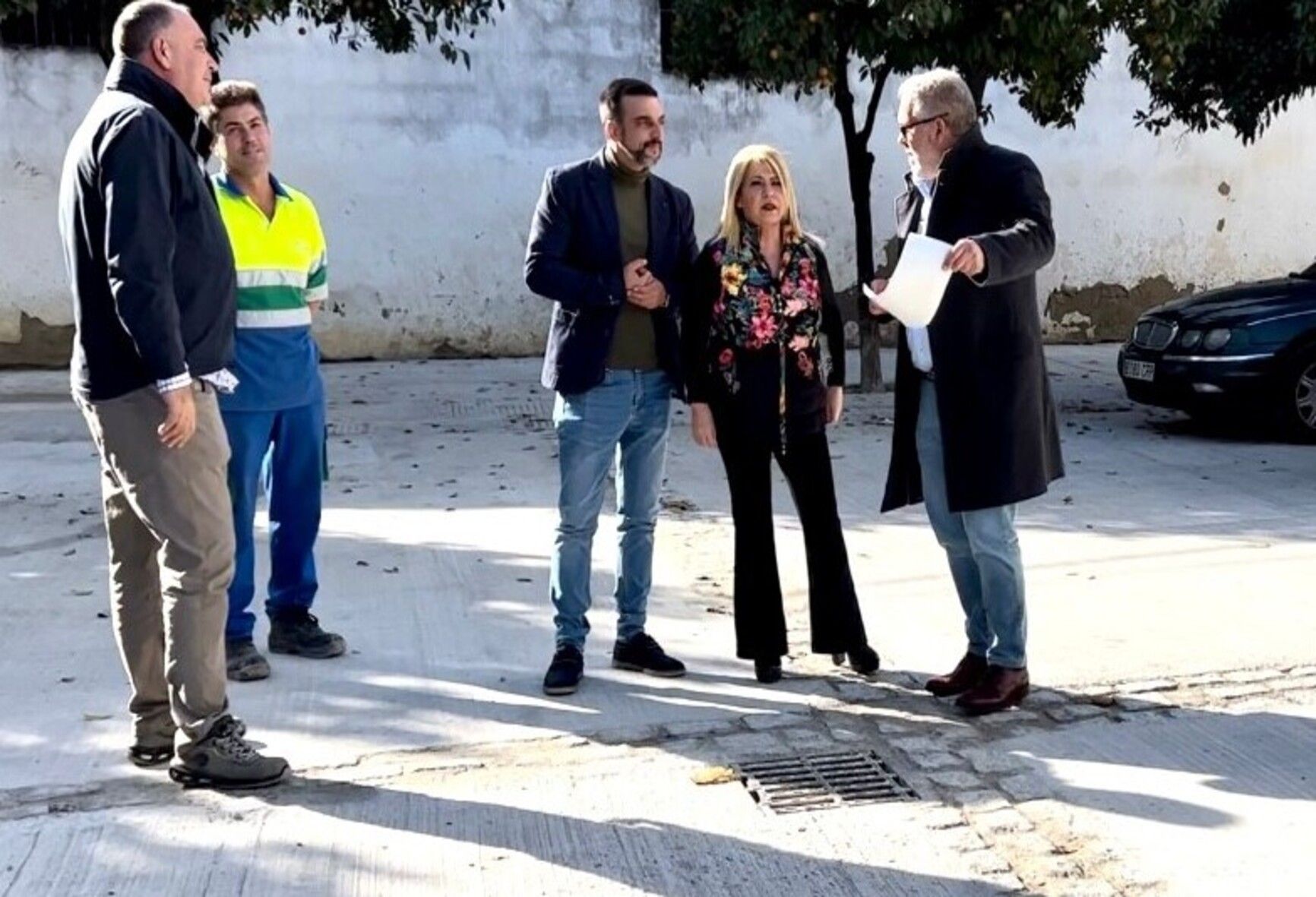 Aquajerez culmina las obras de renovación de redes en la plaza Germá Alsina de barriada España.
