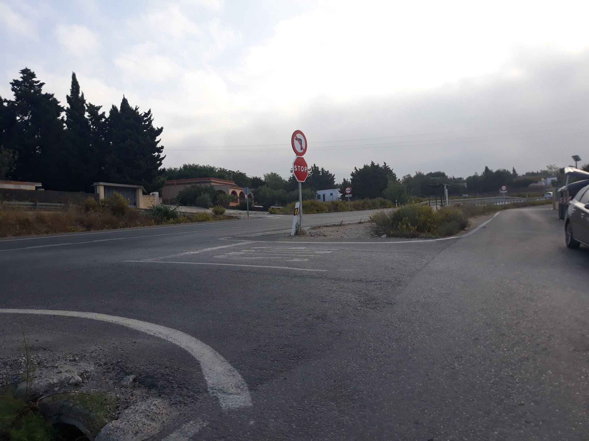 Lugar a la entrada de Cuartillos donde la joven fue atropellada. Lugar a la entrada de Cuartillos donde la joven fue atropellada.
