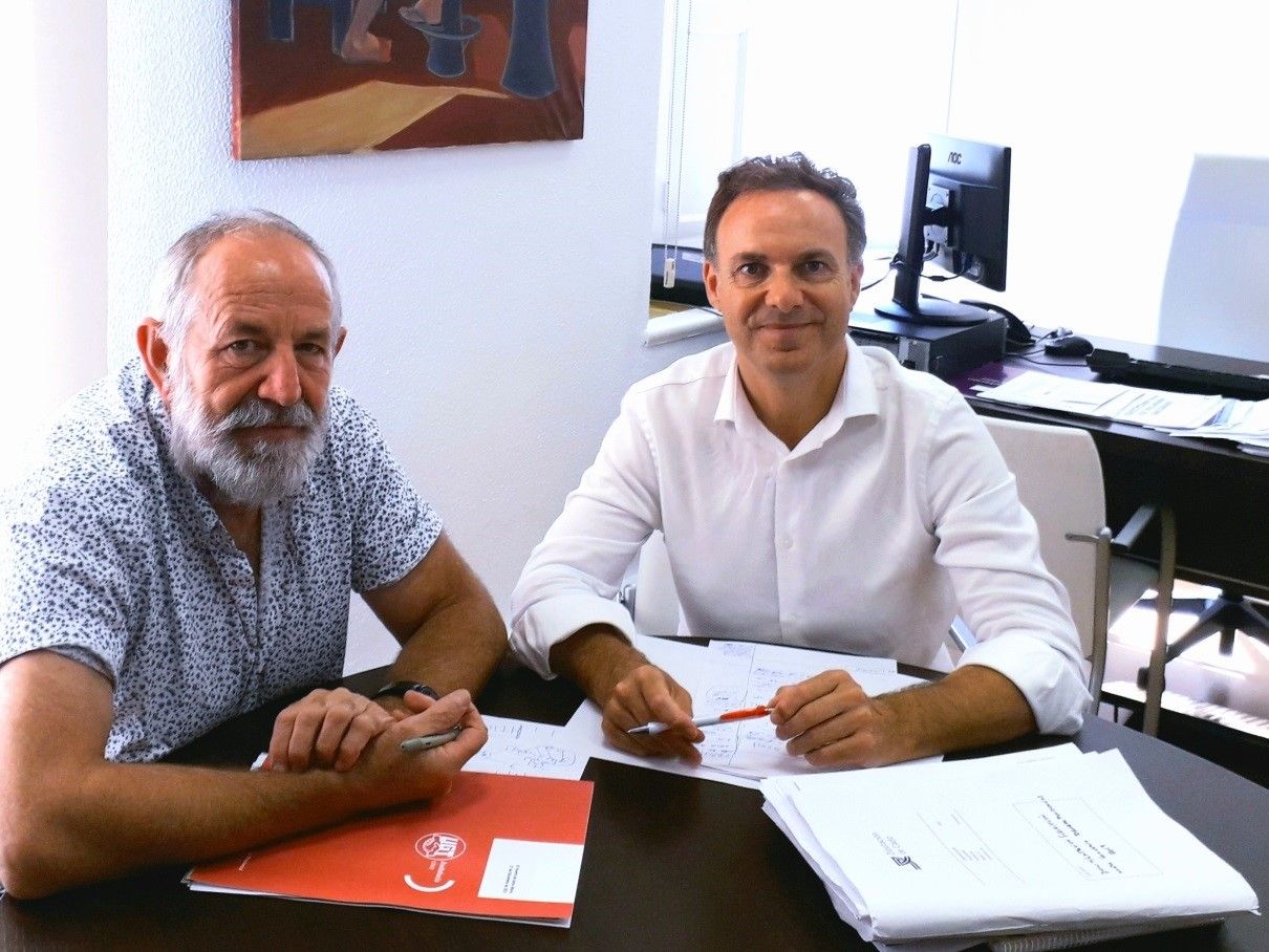 El diputado provincial David de la Encina y el secretario provincial de UGT, Antonio Pavón