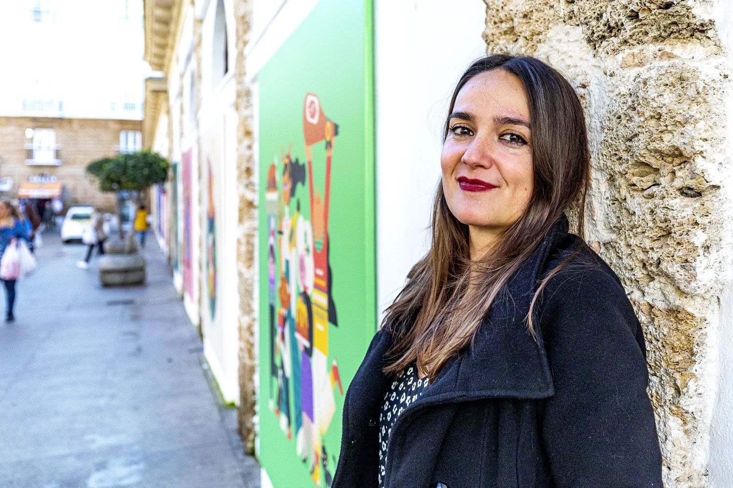 La diseñadora gaditana momentos antes de iniciar la entrevista. GERMÁN MESA