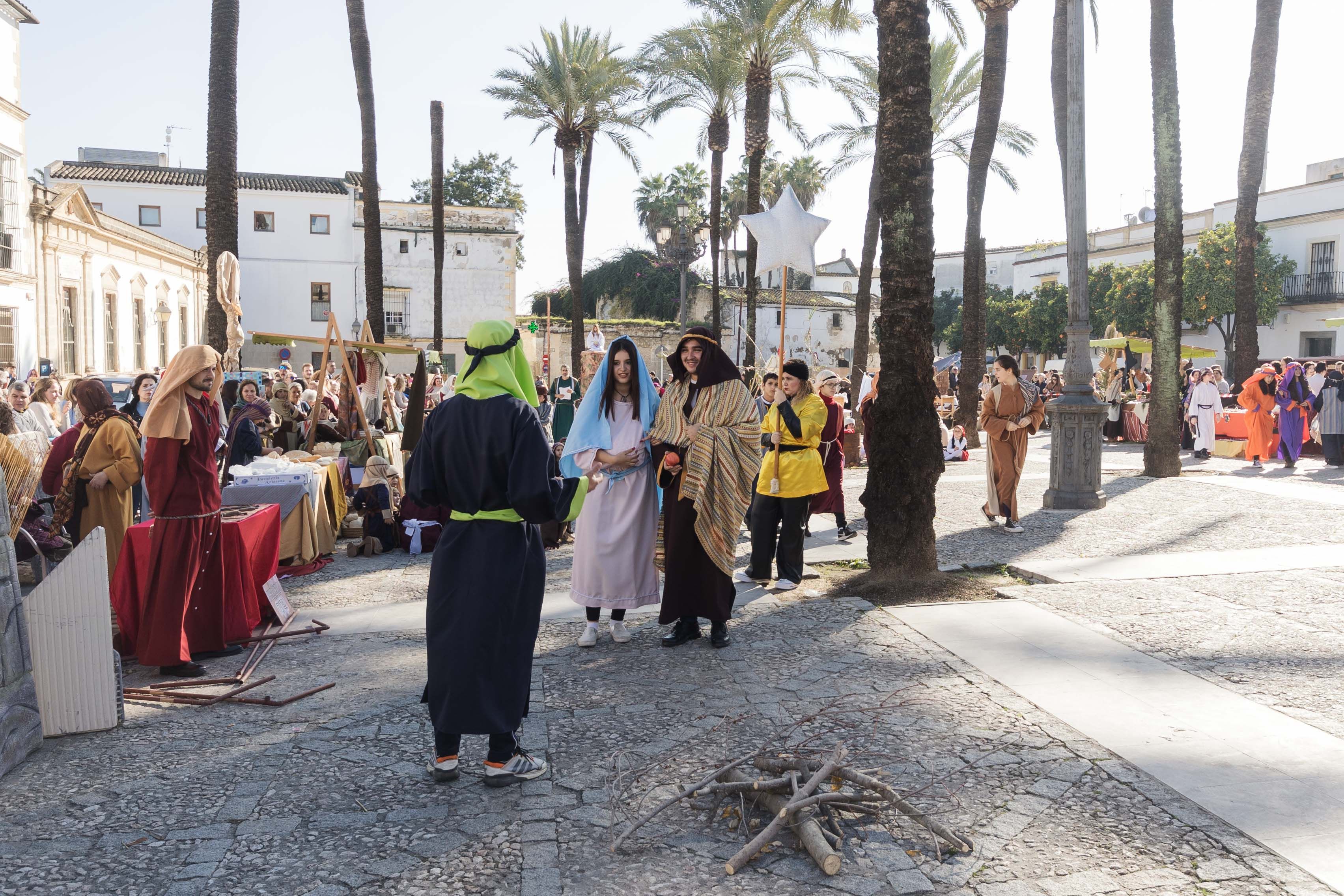 Belén viviente del colegio San Juan Bosco, en pleno corazón de San Mateo, este pasado jueves.