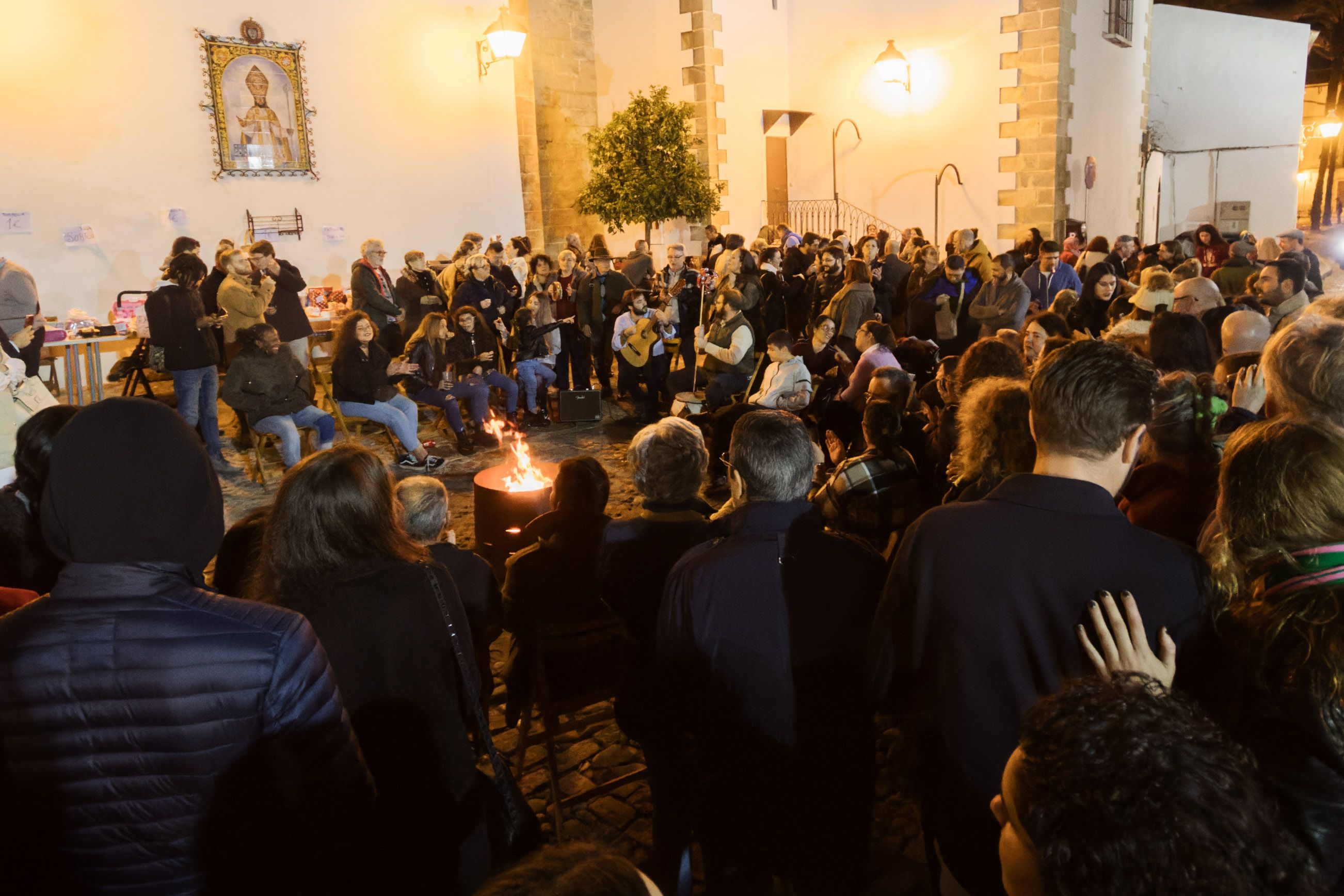 Zambomba del barrio de San Mateo, este pasado jueves en Jerez.
